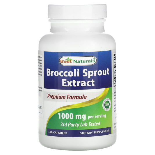 Boost Immunity with Best Naturals Broccoli Sprout Extract 120 Capsules - Image 1