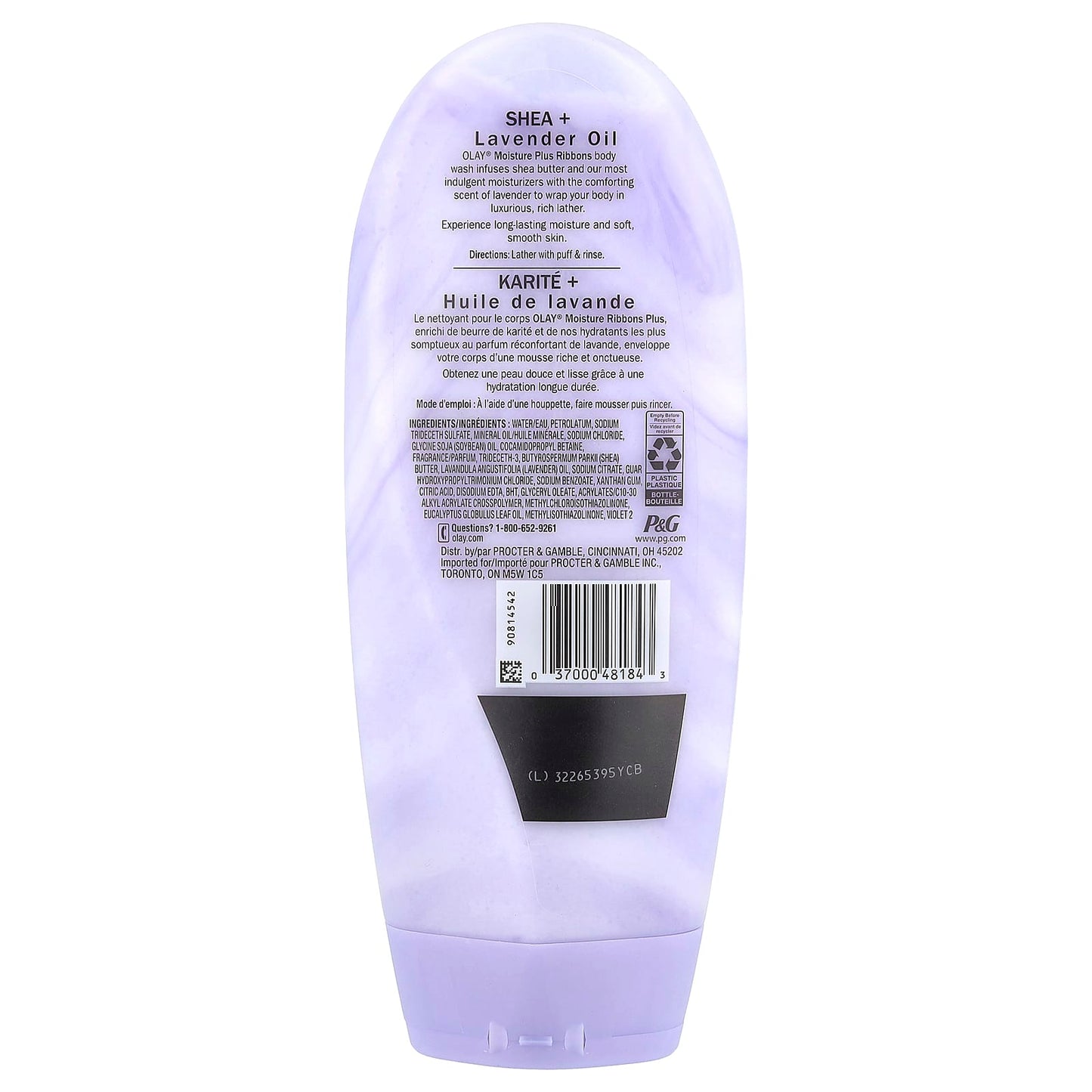 Olay, Moisture Ribbons Plus, Body Wash, Shea + Lavender Oil, 18 fl oz (532 ml) - Image 2