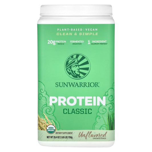 Sunwarrior, Classic Protein, Unflavored , 1.65 lb (750 g) - Image 1