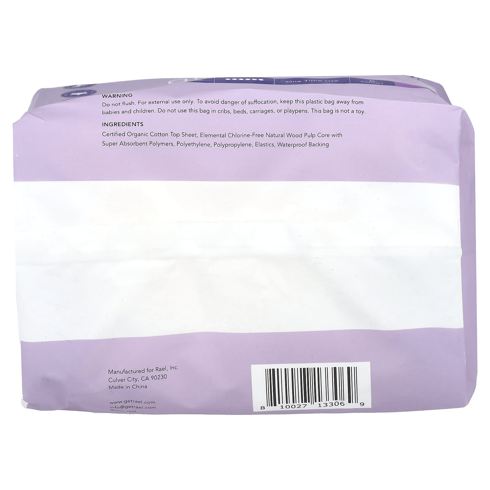 Rael, Organic Cotton Cover Period Underwear, L/XL , 5 Count - Image 2