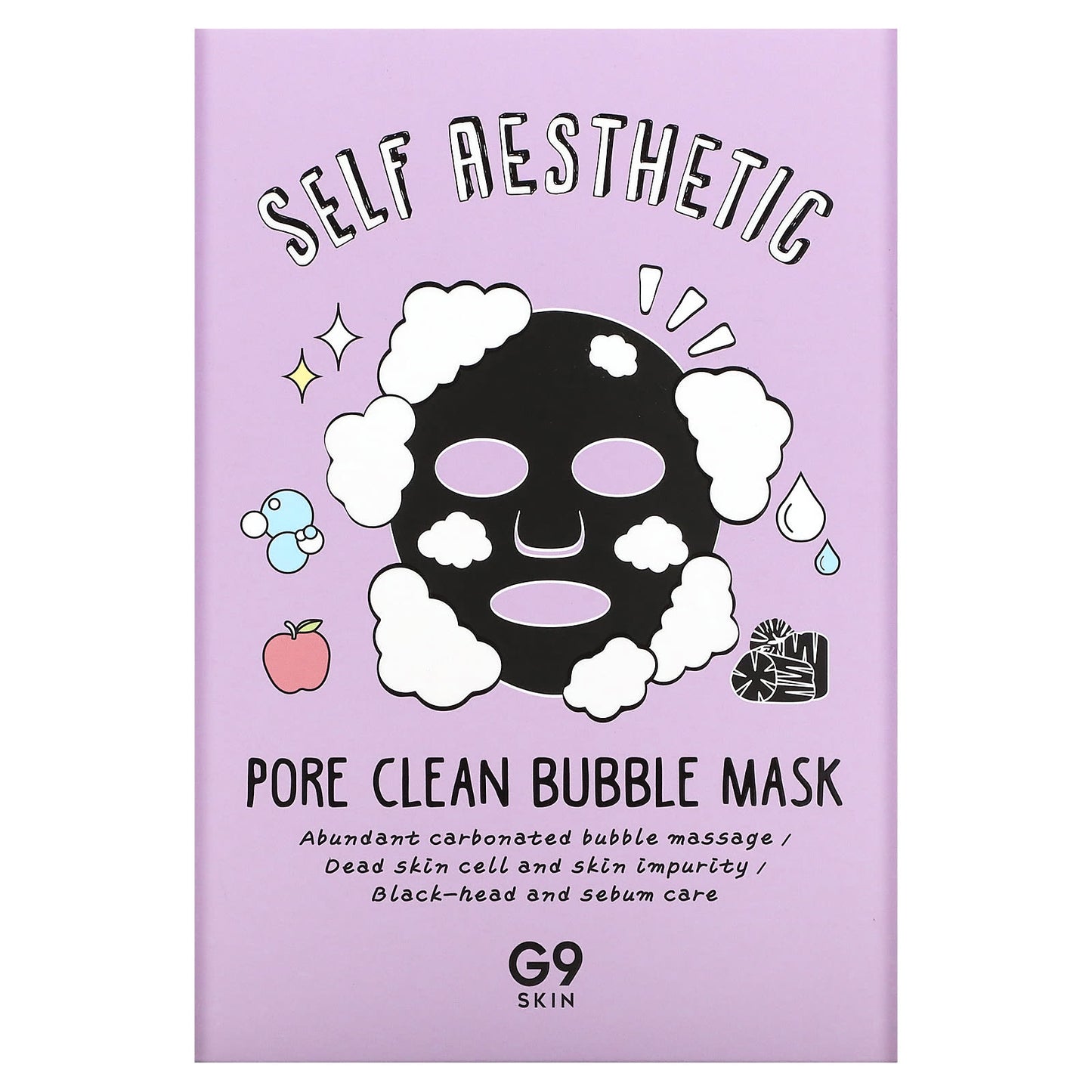 G9skin Pore Clean Bubble Mask, 5 Sheets, Blackhead & Sebum Care - Image 2