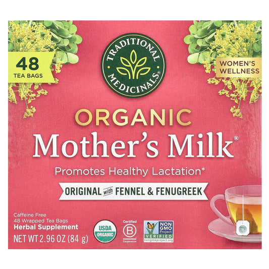 Traditional Medicinals, Organic Mother's Milk®, Original with Fennel & Fenugreek, Caffeine Free, 48 Wrapped Tea Bags, 2.96 oz (84 g) - Image 1
