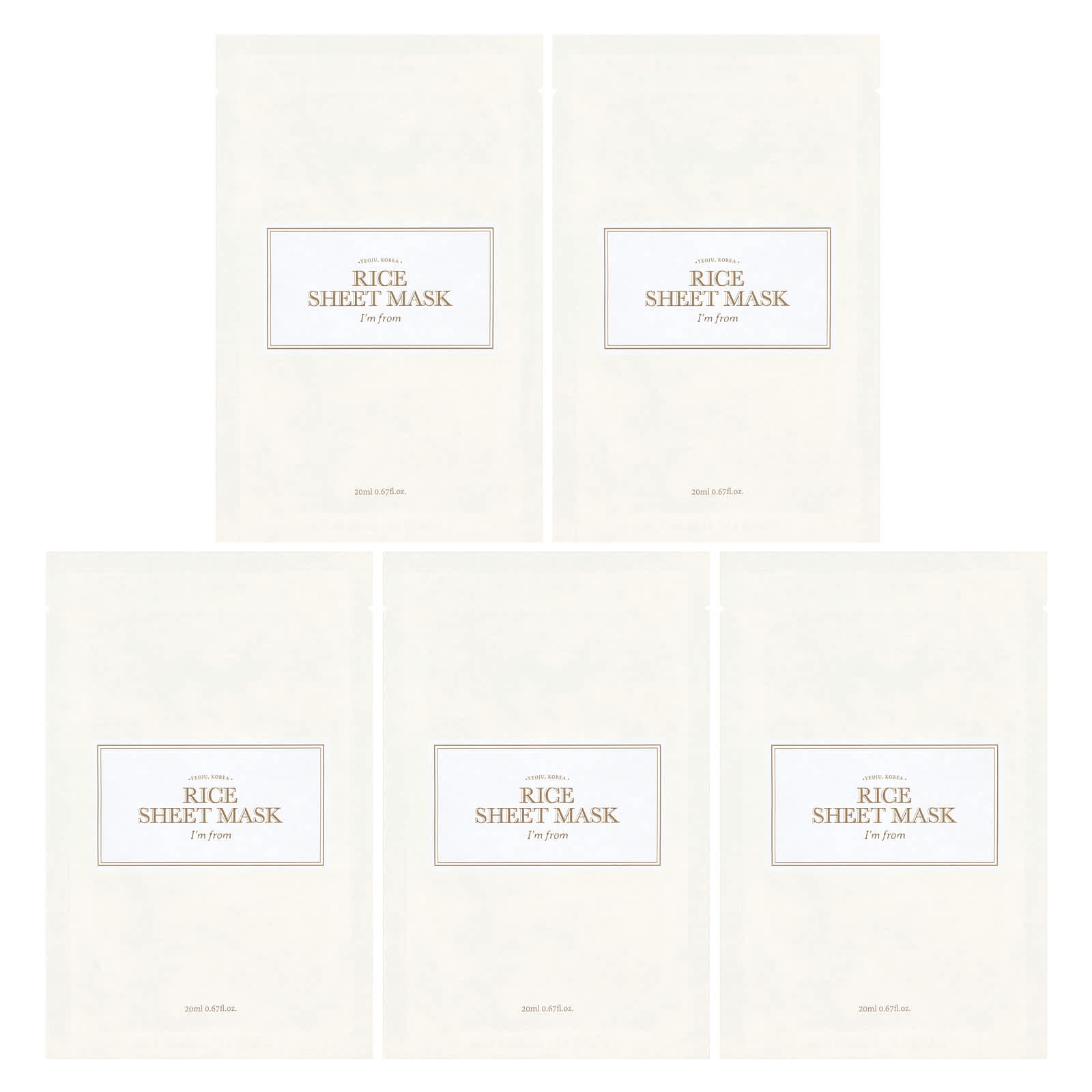 Rice Beauty Sheet Mask from I'm From - Hydrating & Radiant Skin - Image 1