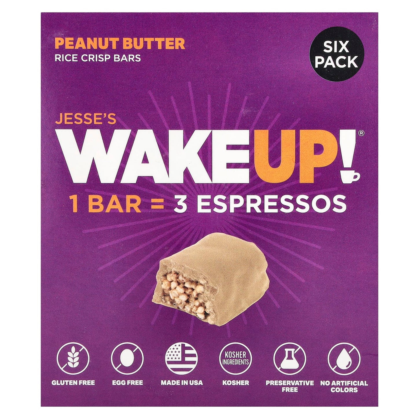 WakeUP! Energy Bars by Jesse's - Caffeine Snacks for Focus - Image 1