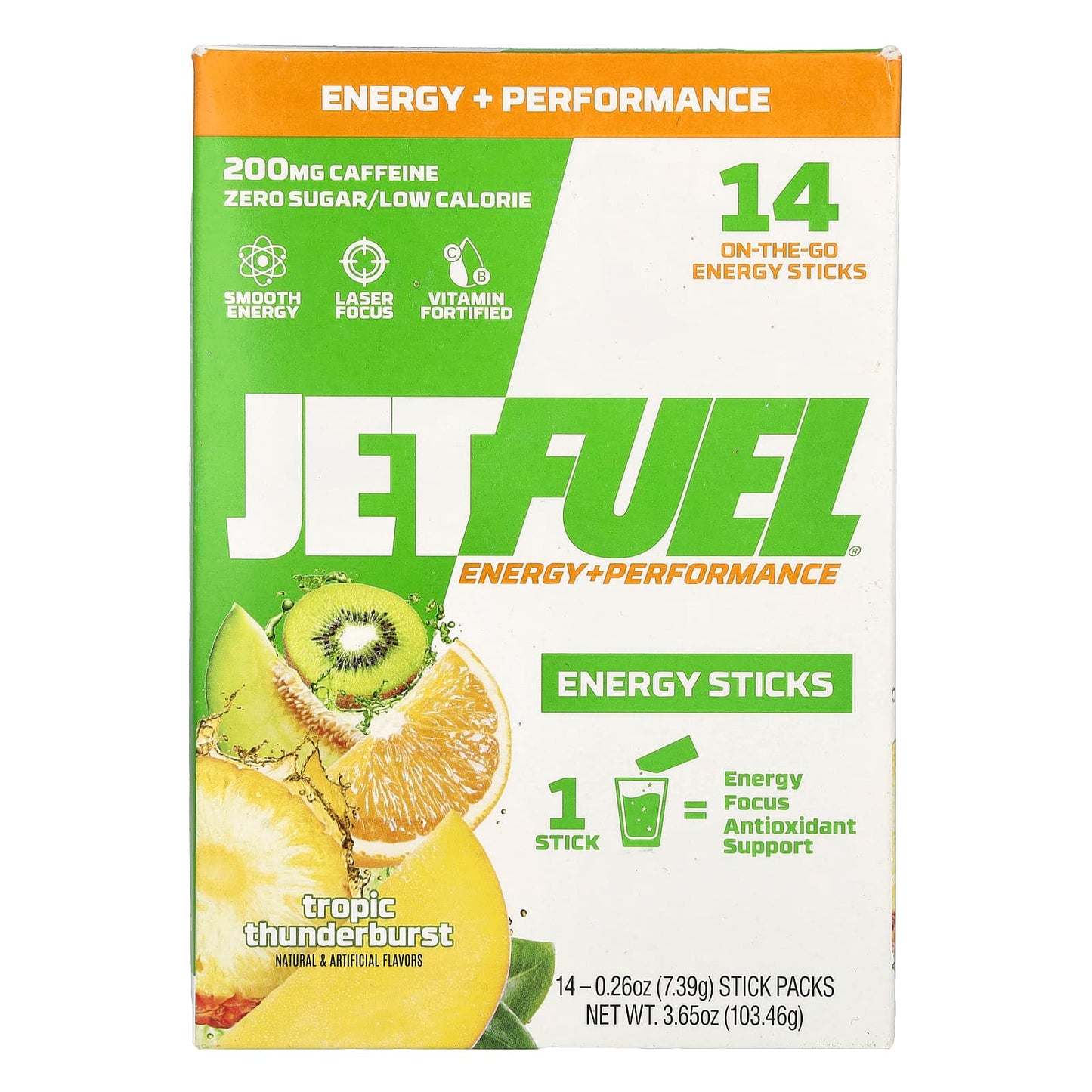 GAT JetFuel Energy Sticks for Peak Performance & Focus | 14 Stick Packs - Image 1