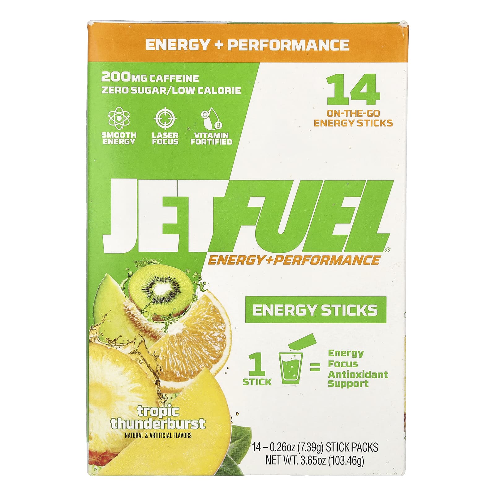 GAT JetFuel Energy Sticks for Peak Performance & Focus | 14 Stick Packs - Image 1