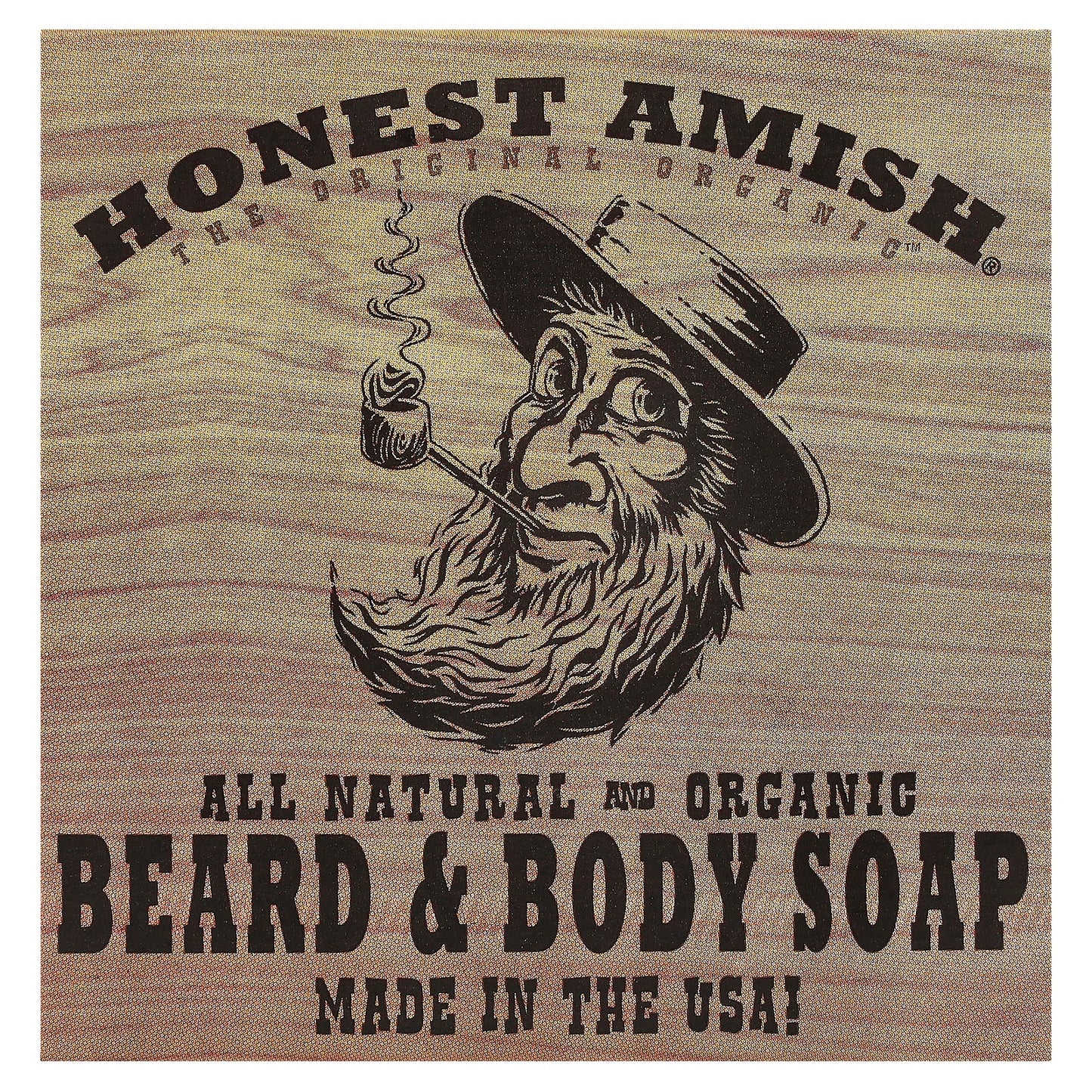 Organic Beard & Body Soap Bar by Honest Amish - Natural, Handmade, 1 Bar - Image 1