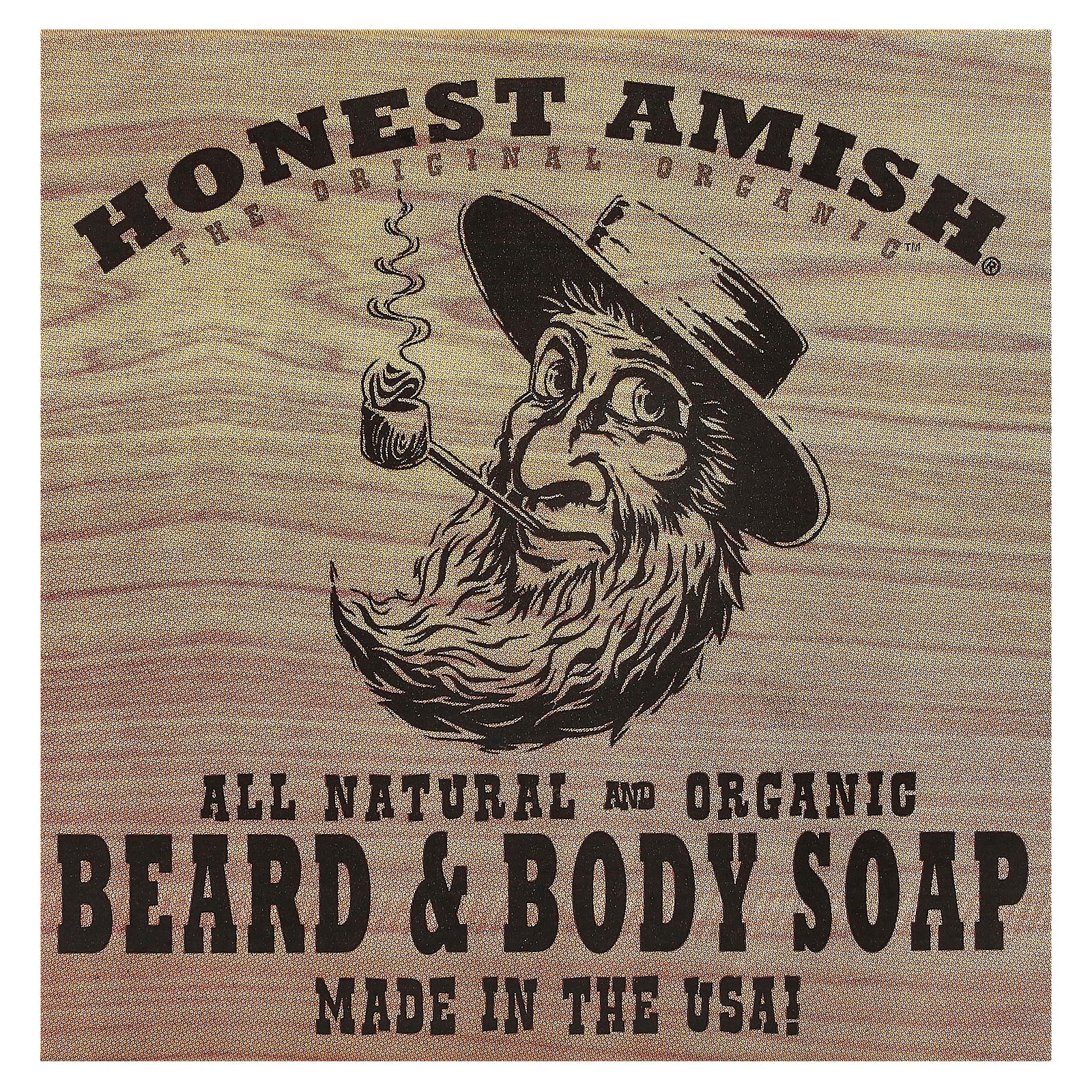 Organic Beard & Body Soap Bar by Honest Amish - Natural, Handmade, 1 Bar - Image 1