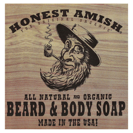 Organic Beard & Body Soap Bar by Honest Amish - Natural, Handmade, 1 Bar - Image 1