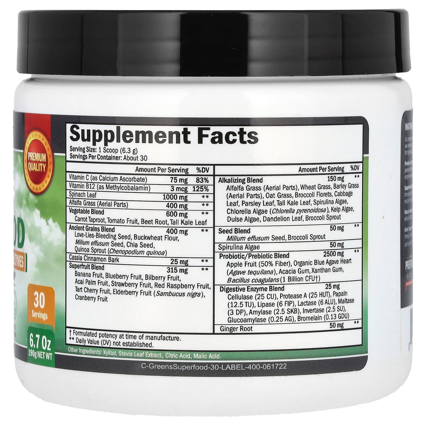 BioSchwartz Greens Superfood - 43 Natural Plant Nutrients & Probiotics - Image 2