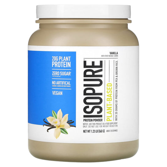 Isopure Plant-Based Protein Powder Vanilla 1.23 lb 20g Protein - Image 1
