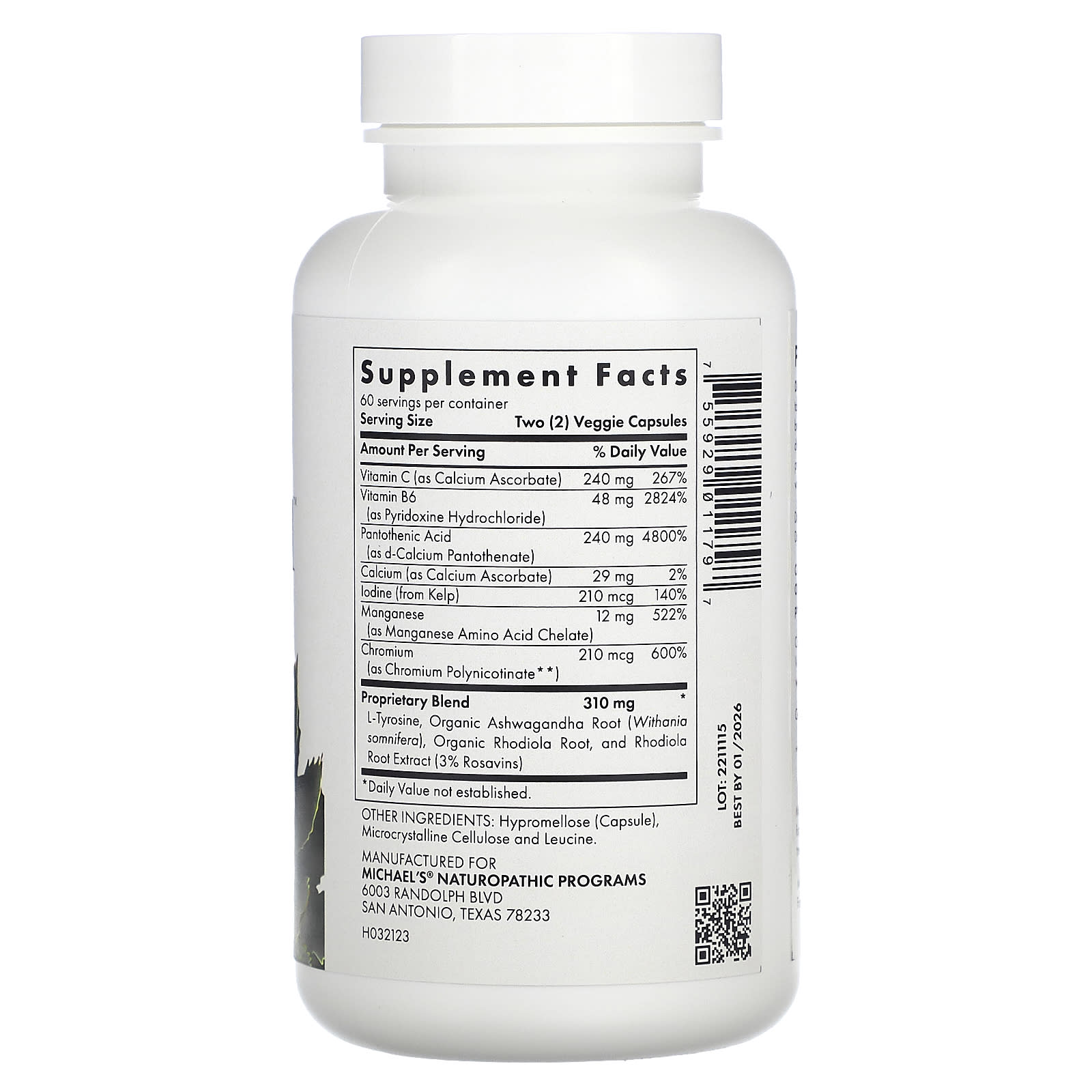 Michael's Health, Thyrodrenal, 120 Vegan Capsules - Image 2