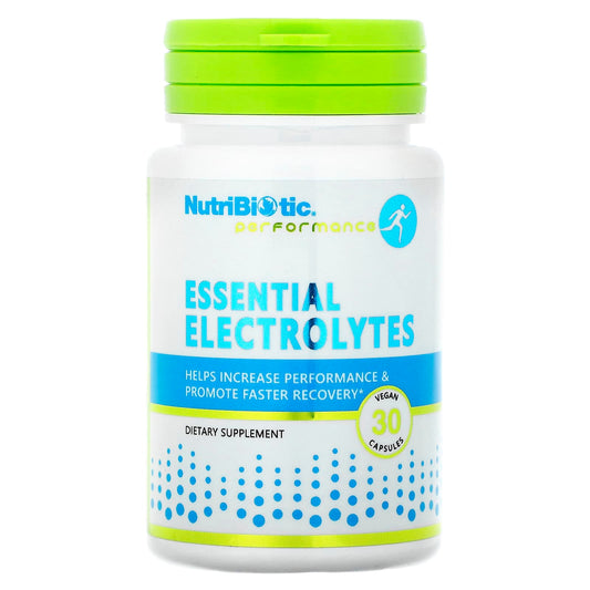 NutriBiotic, Performance, Essential Electrolytes, 30 Vegan Capsules - Image 1