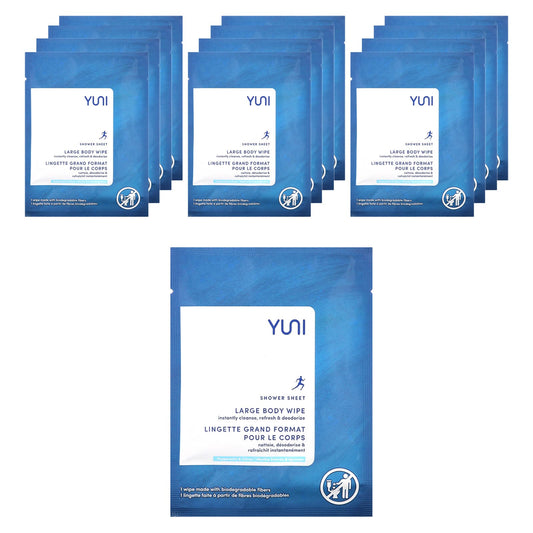 Yuni Beauty, Shower Sheet, Peppermint & Citrus, 12 Wipes - Image 1