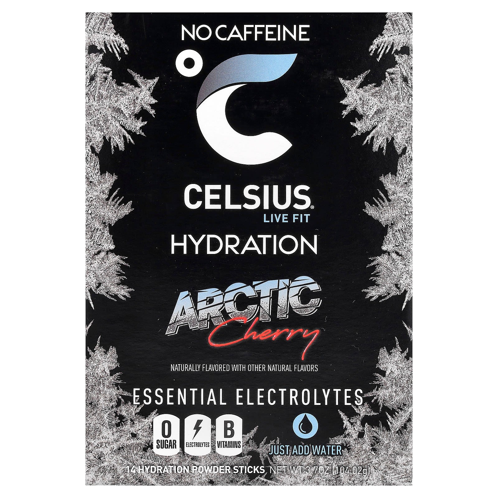Celsius, Live Fit, Hydration, Essential Electrolytes, No Caffeine, Arctic Cherry, 14 Powder Sticks, 0.26 oz (7.43 g) Each