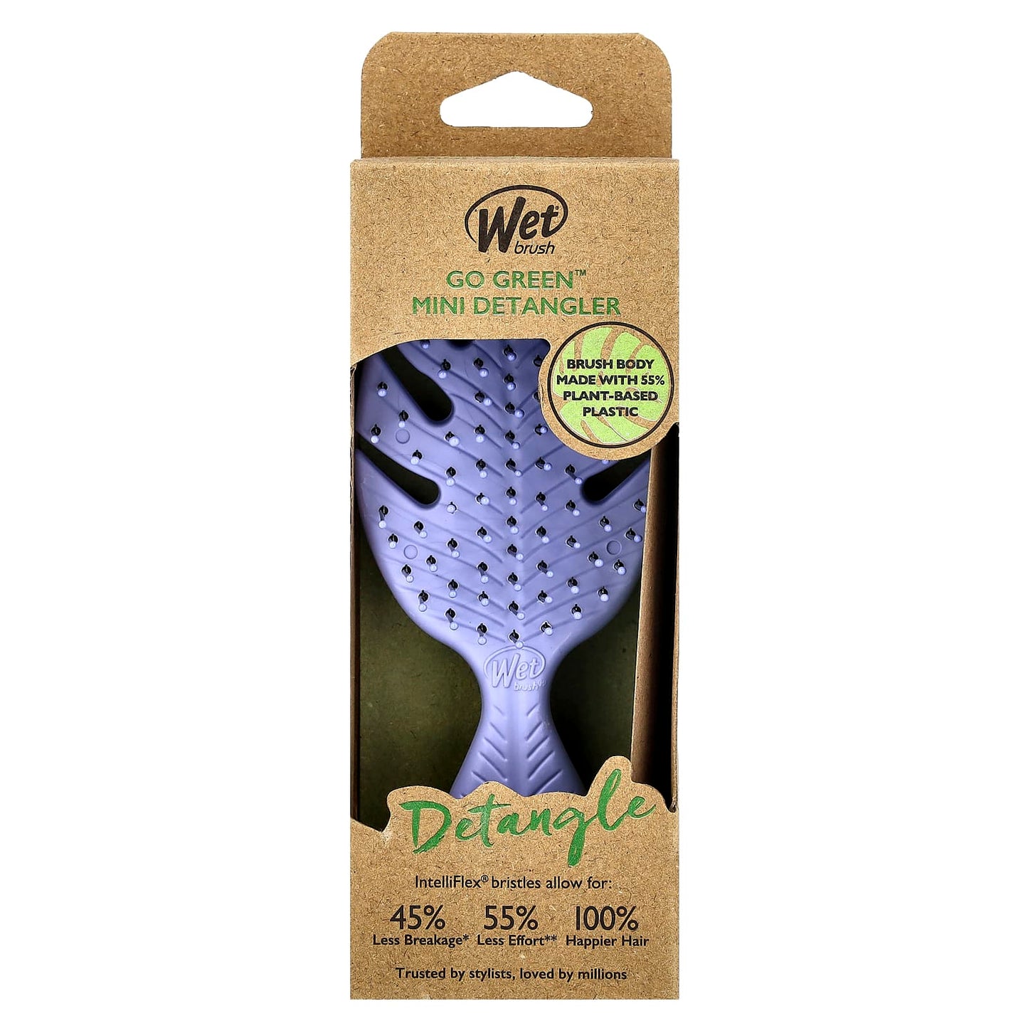 Wet Brush, Go Green™ Mini Detangler, Purple, 1 Brush - Image 2