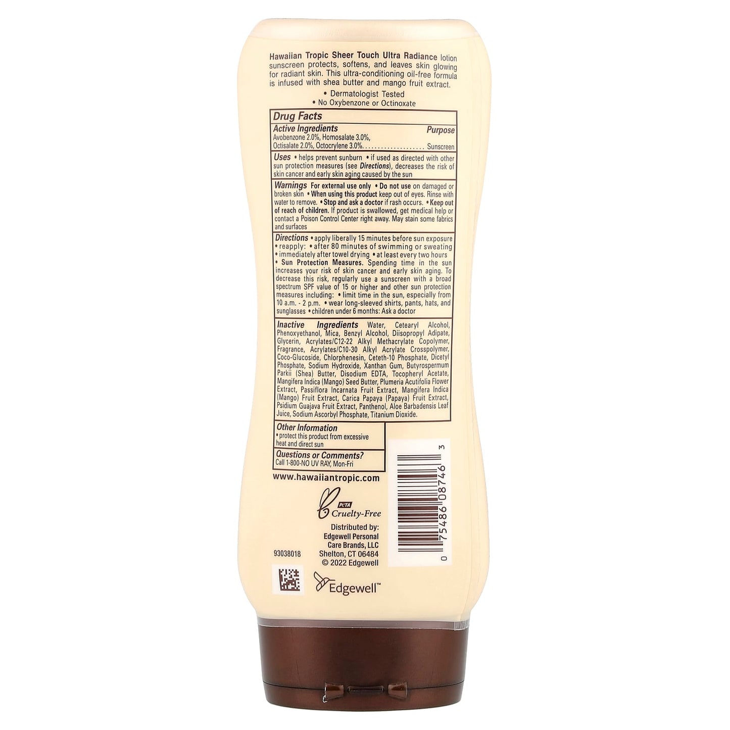 Hawaiian Tropic Sheer Touch Sunscreen Lotion, SPF 15, 8 fl oz - Image 2