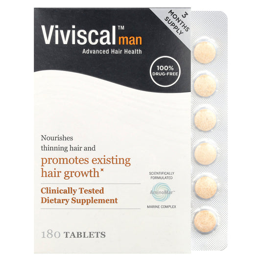 Viviscal, Man, Advanced Hair Health, 180 Tablets - Image 1