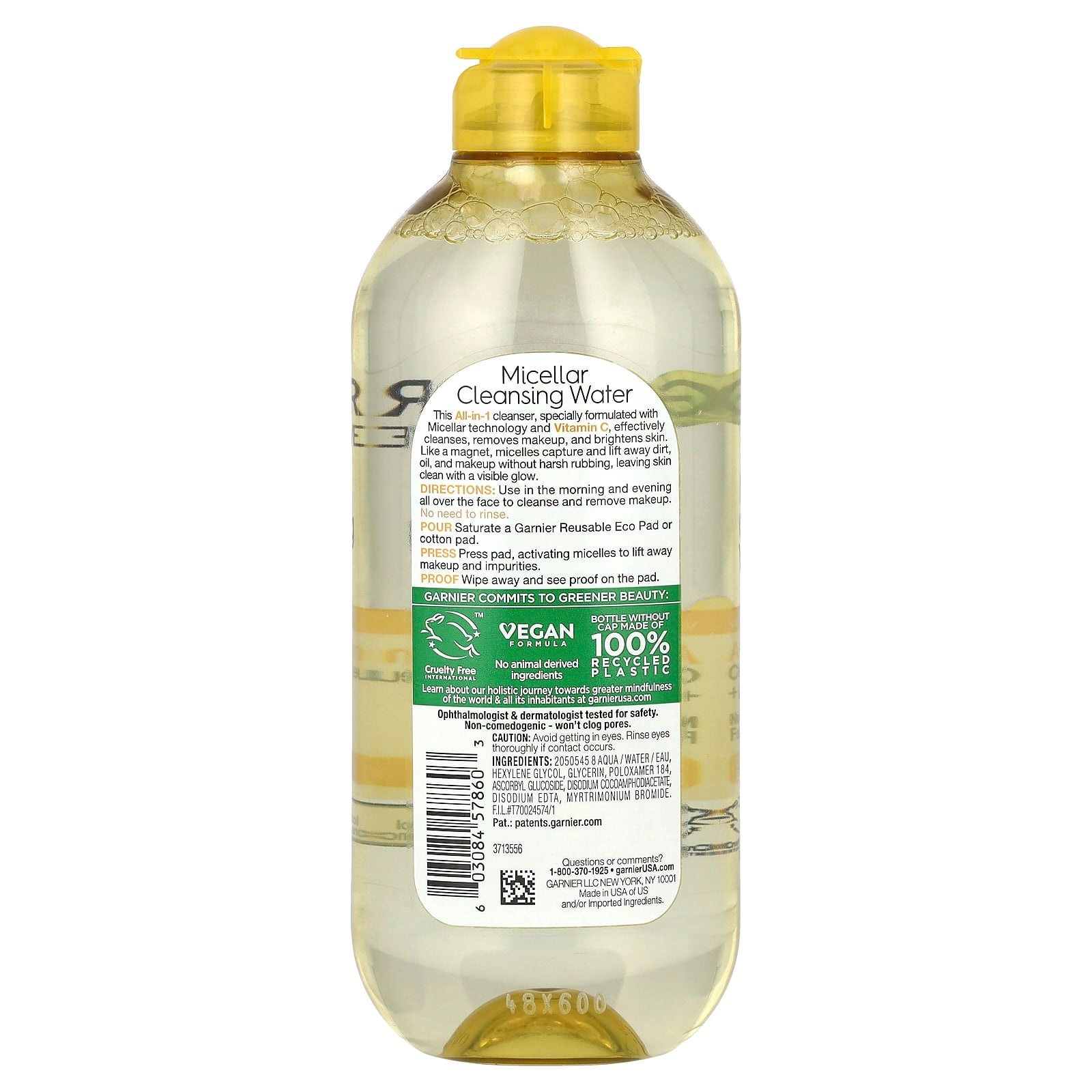 Micellar Cleansing Water with Vitamin C | All-in-1 Brightening Cleanser - Image 2