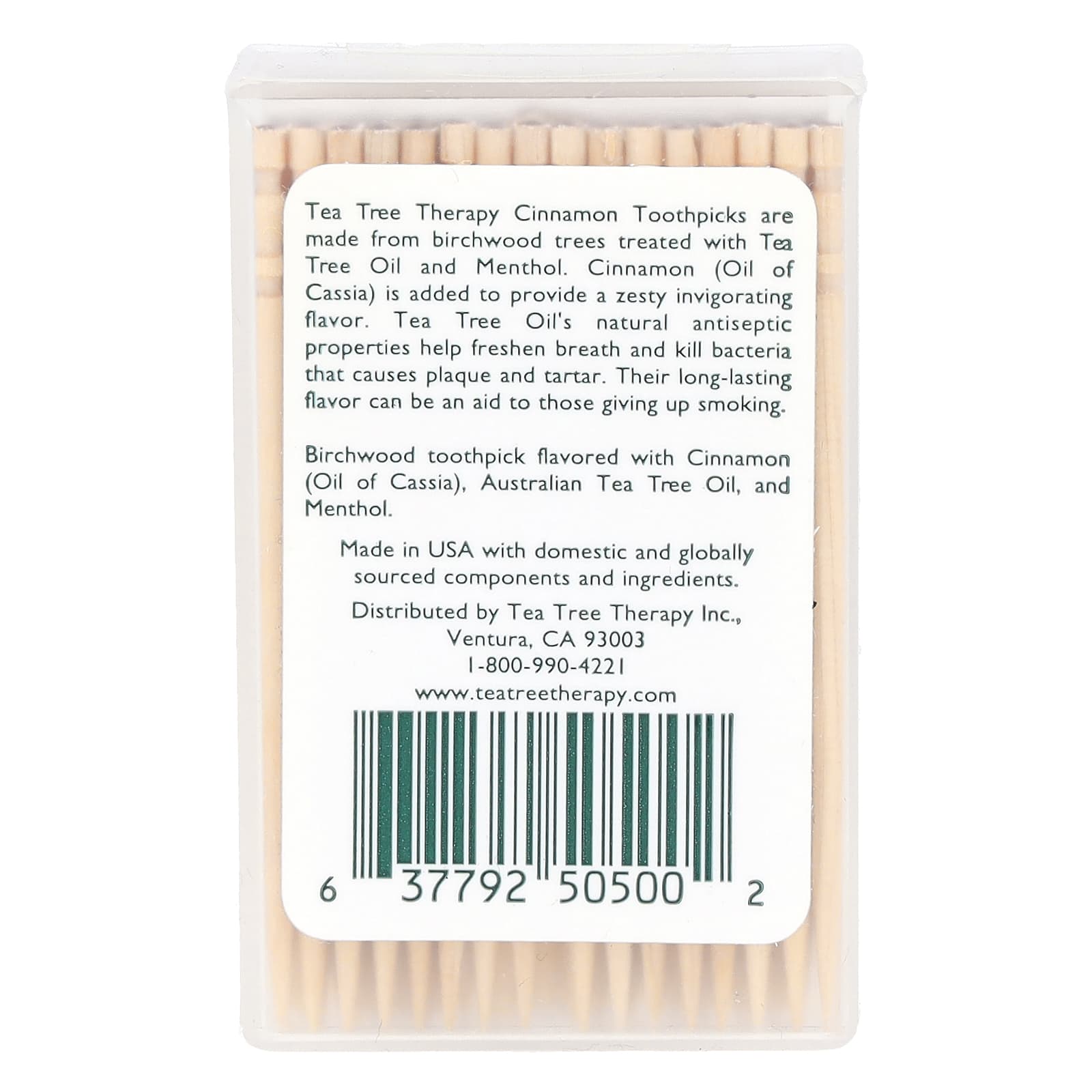 Tea Tree Therapy, Toothpicks, Cinnamon , 100 Count - Image 2