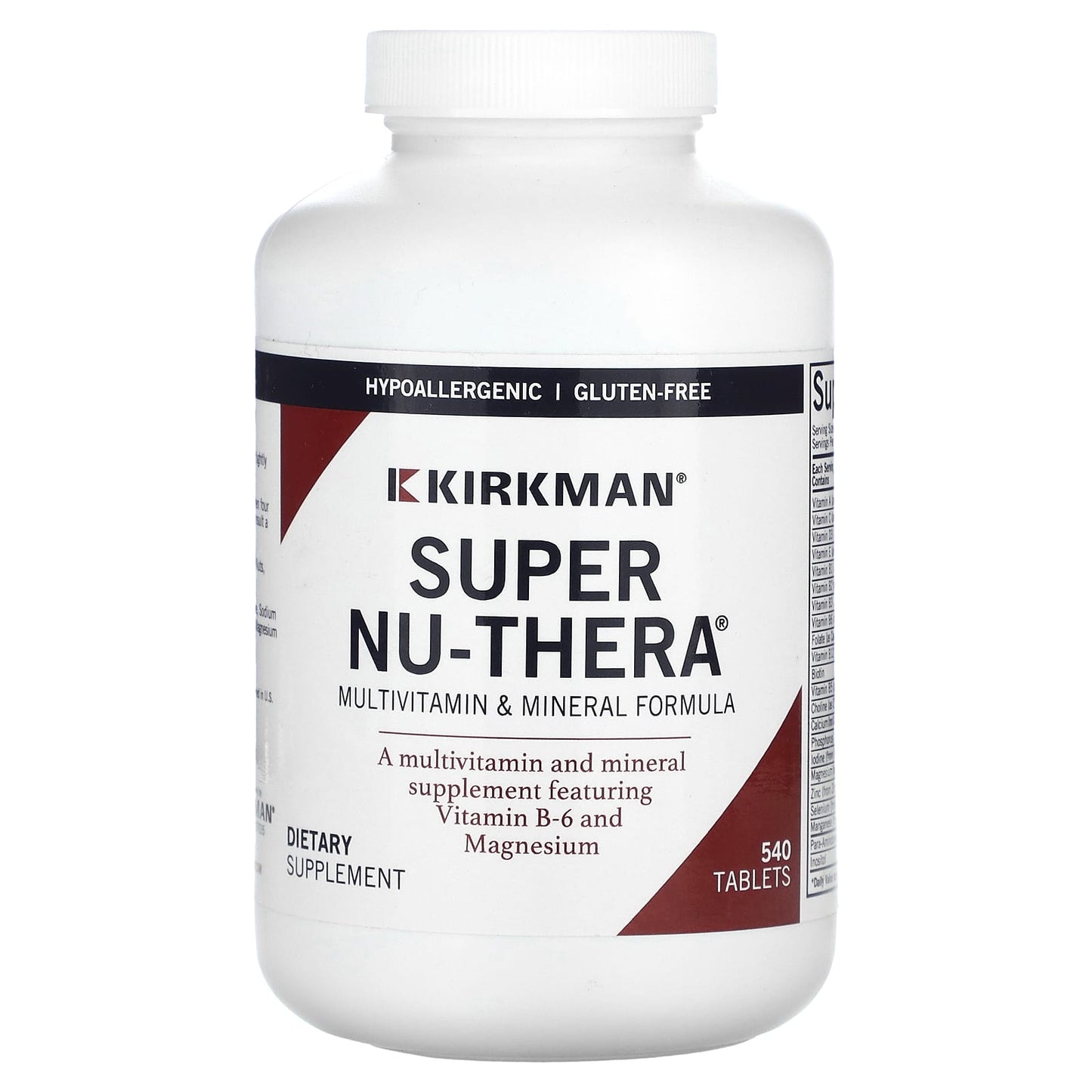 Kirkman Labs, Super Nu-Thera, 540 Tablets - Image 1