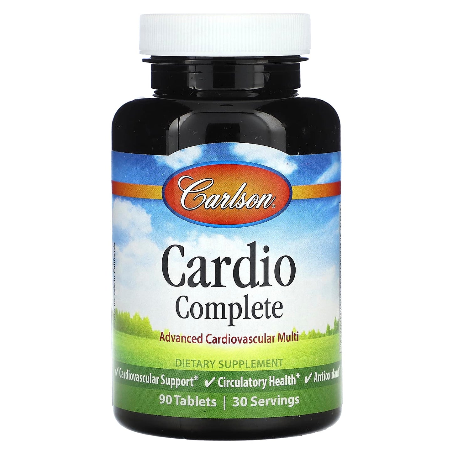 Carlson Cardio Complete Advanced Cardiovascular Multi Vitamin Supplement 90 Tablets - Image 1