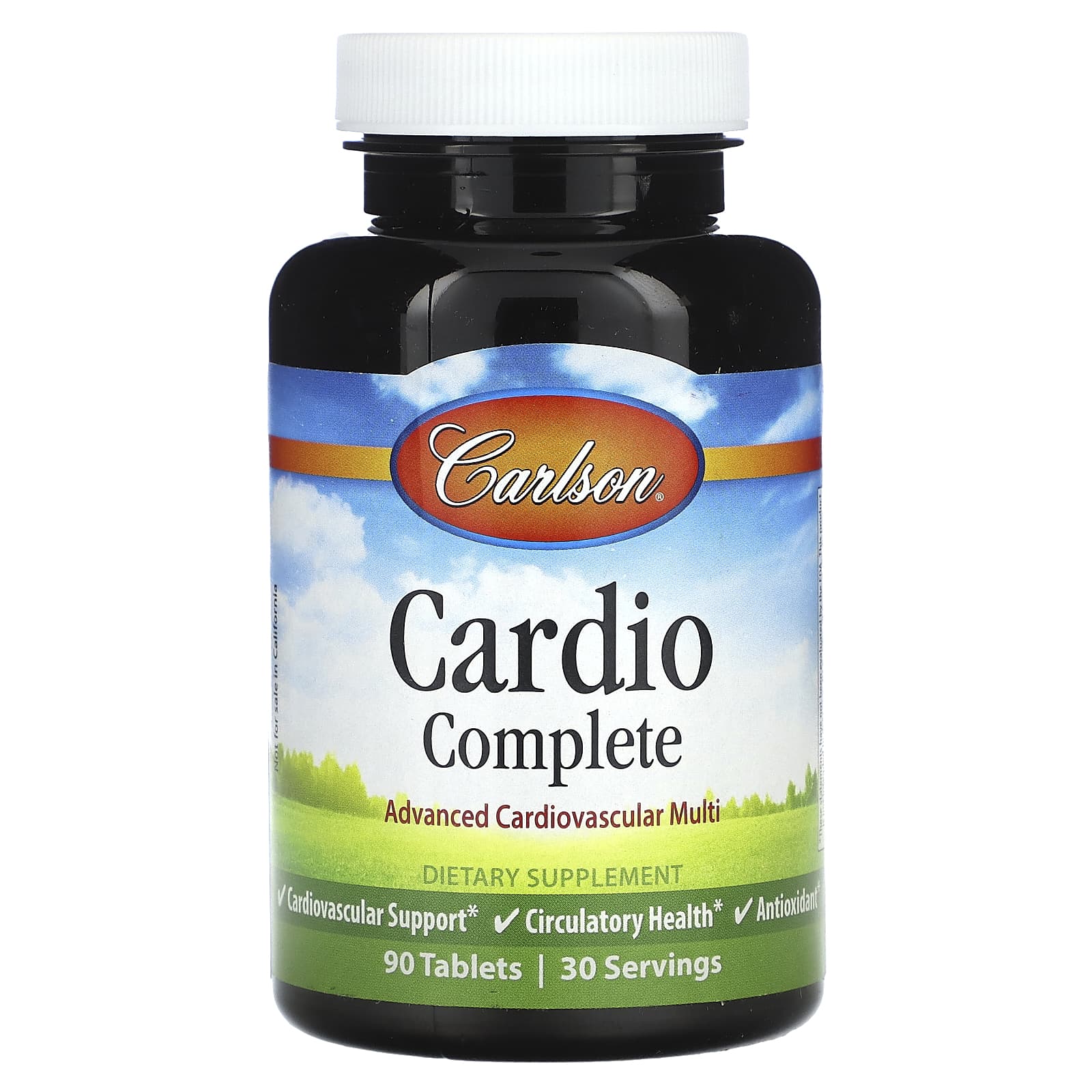 Carlson Cardio Complete Advanced Cardiovascular Multi Vitamin Supplement 90 Tablets - Image 1
