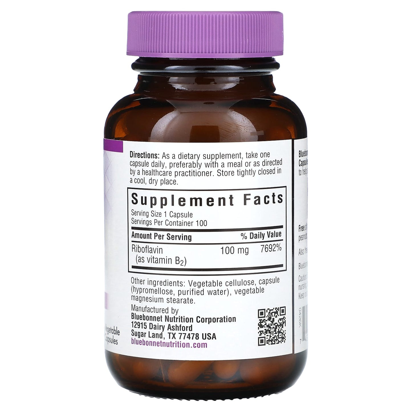 Bluebonnet Nutrition Vitamin B2 100mg | Energy Support - Image 2