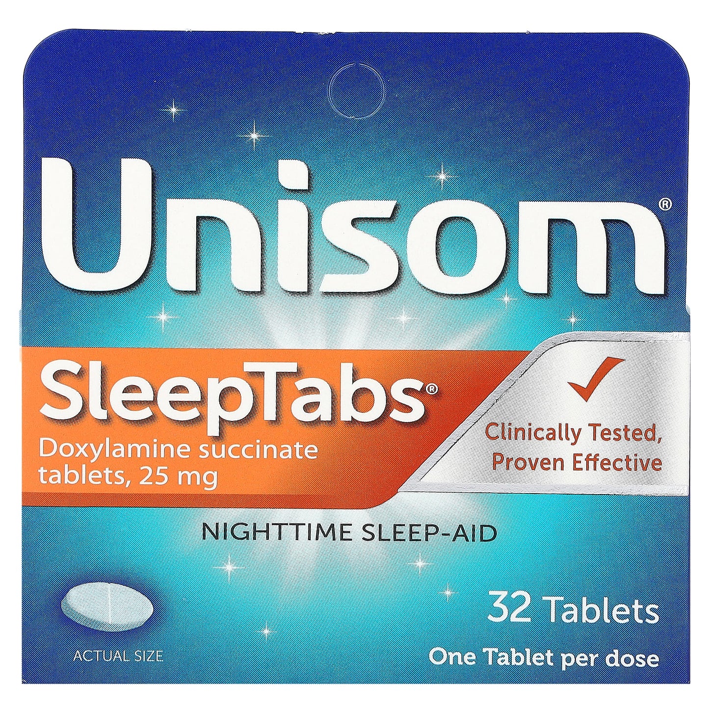 Unisom, SleepTabs, Nighttime Sleep-Aid, 32 Tablets - Image 1