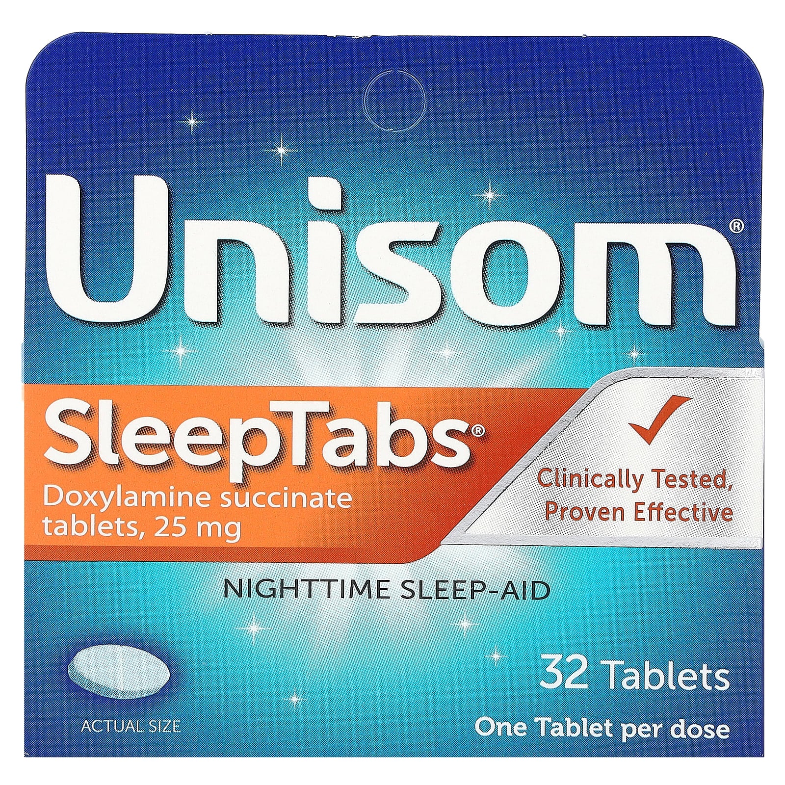 Unisom, SleepTabs, Nighttime Sleep-Aid, 32 Tablets - Image 1