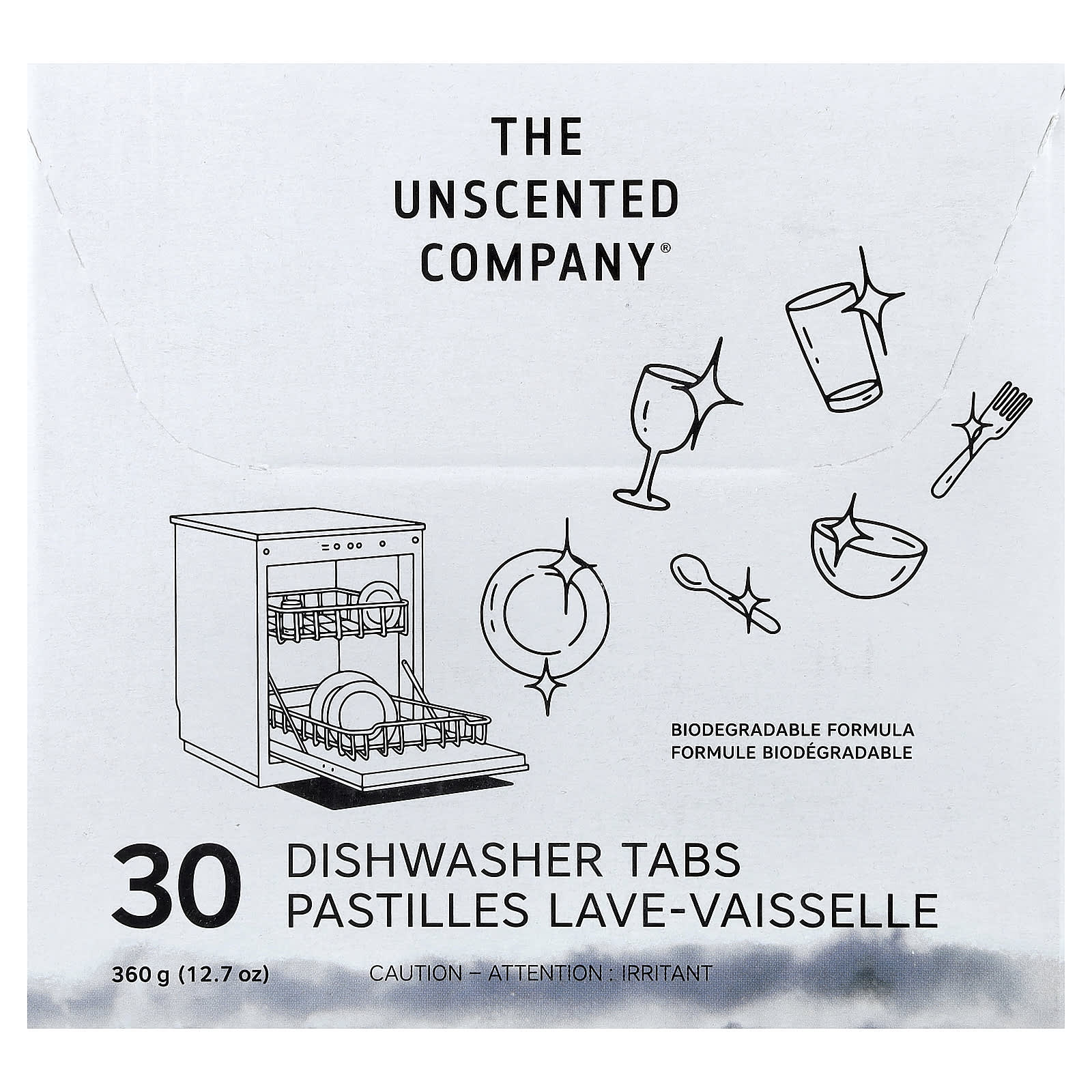 The Unscented Company, Dishwasher Tabs, 30 Tabs, 12.7 oz (360 g) - Image 1