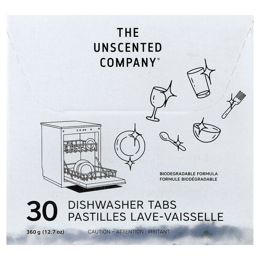 The Unscented Company, Dishwasher Tabs, 30 Tabs, 12.7 oz (360 g) - Image 1