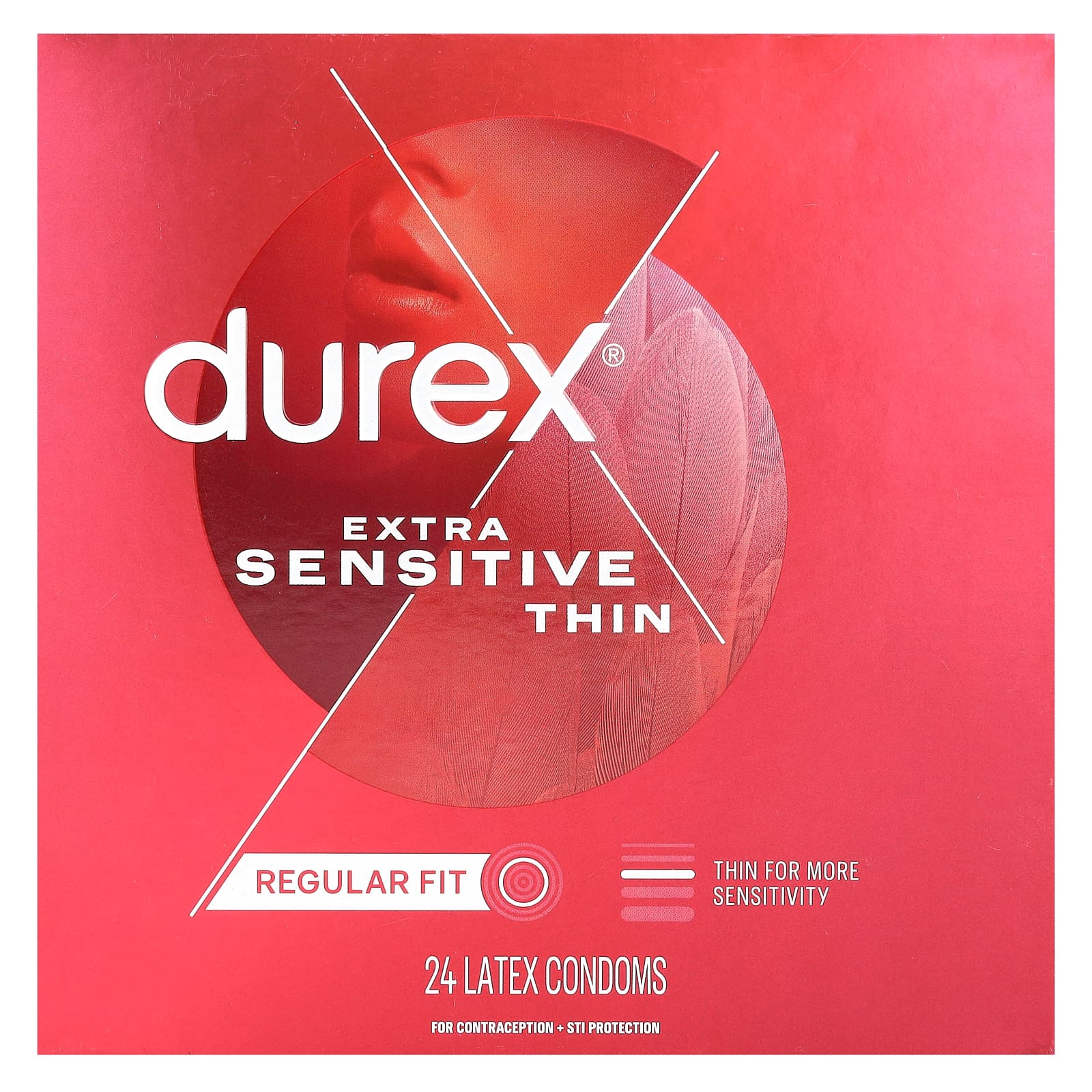 Durex Extra Sensitive Thin Condoms for Men - 24 Latex Condoms - Image 1