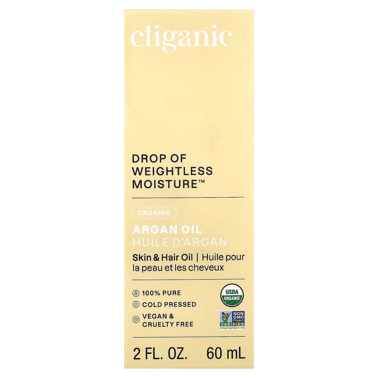 Cliganic Organic Argan Oil for Combination Skin 2 fl oz (60 ml) - Image 2