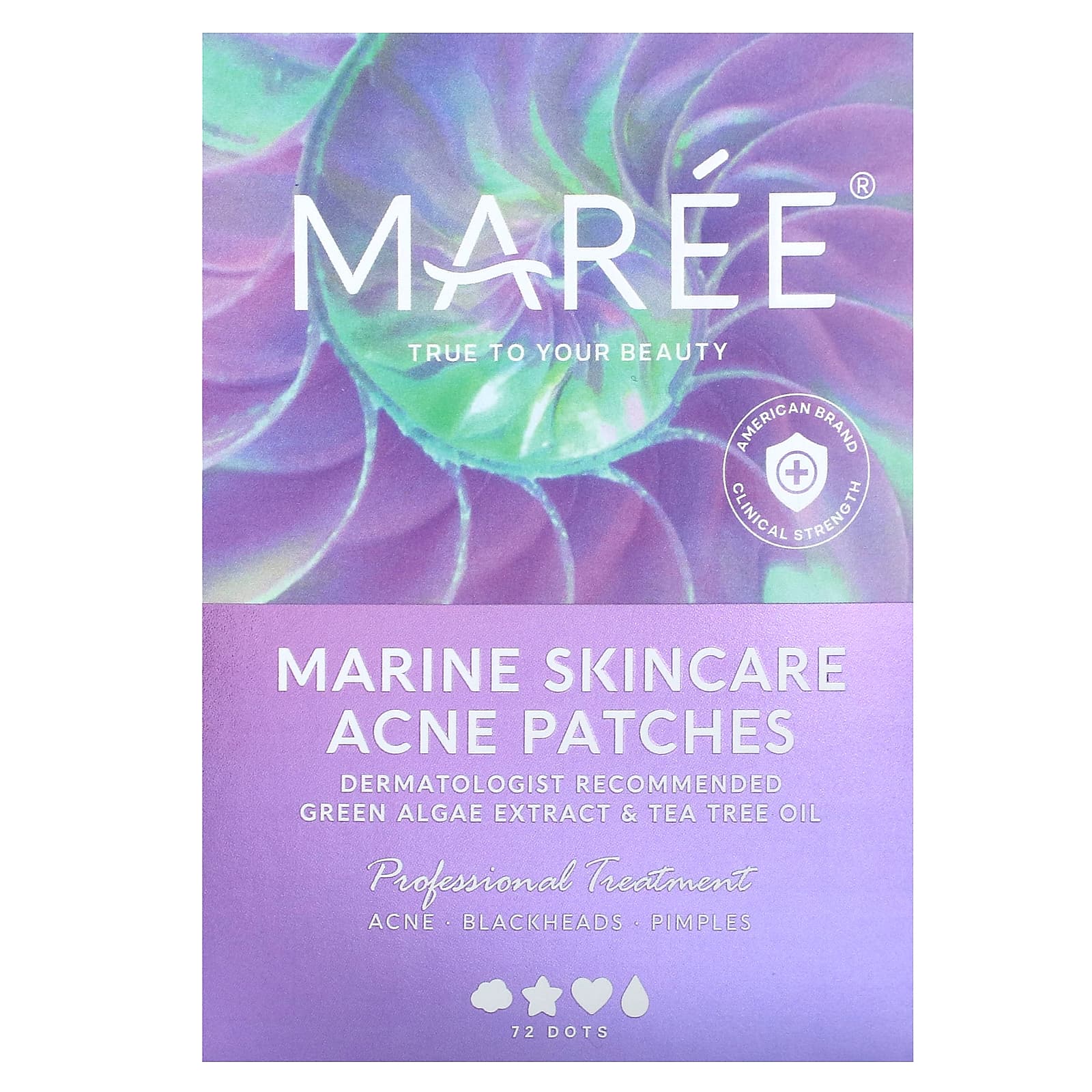 Maree, Marine Skincare Acne Patches, 72 Dots - Image 1
