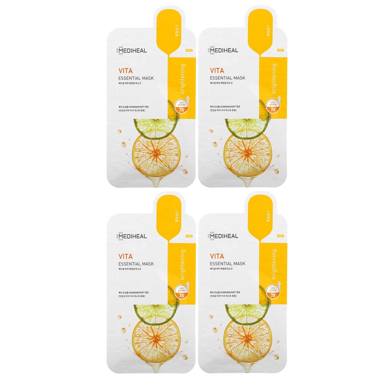 MEDIHEAL, Vita, Essential Beauty Mask, 4 Sheets, 0.81 fl oz (24 ml) Each - Image 1