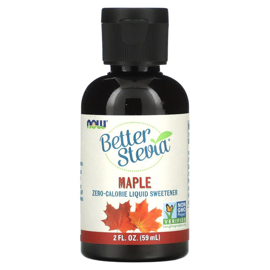 NOW Foods, Better Stevia, Zero-Calorie Liquid Sweetener, Maple, 2 fl oz (59 ml) - Image 1