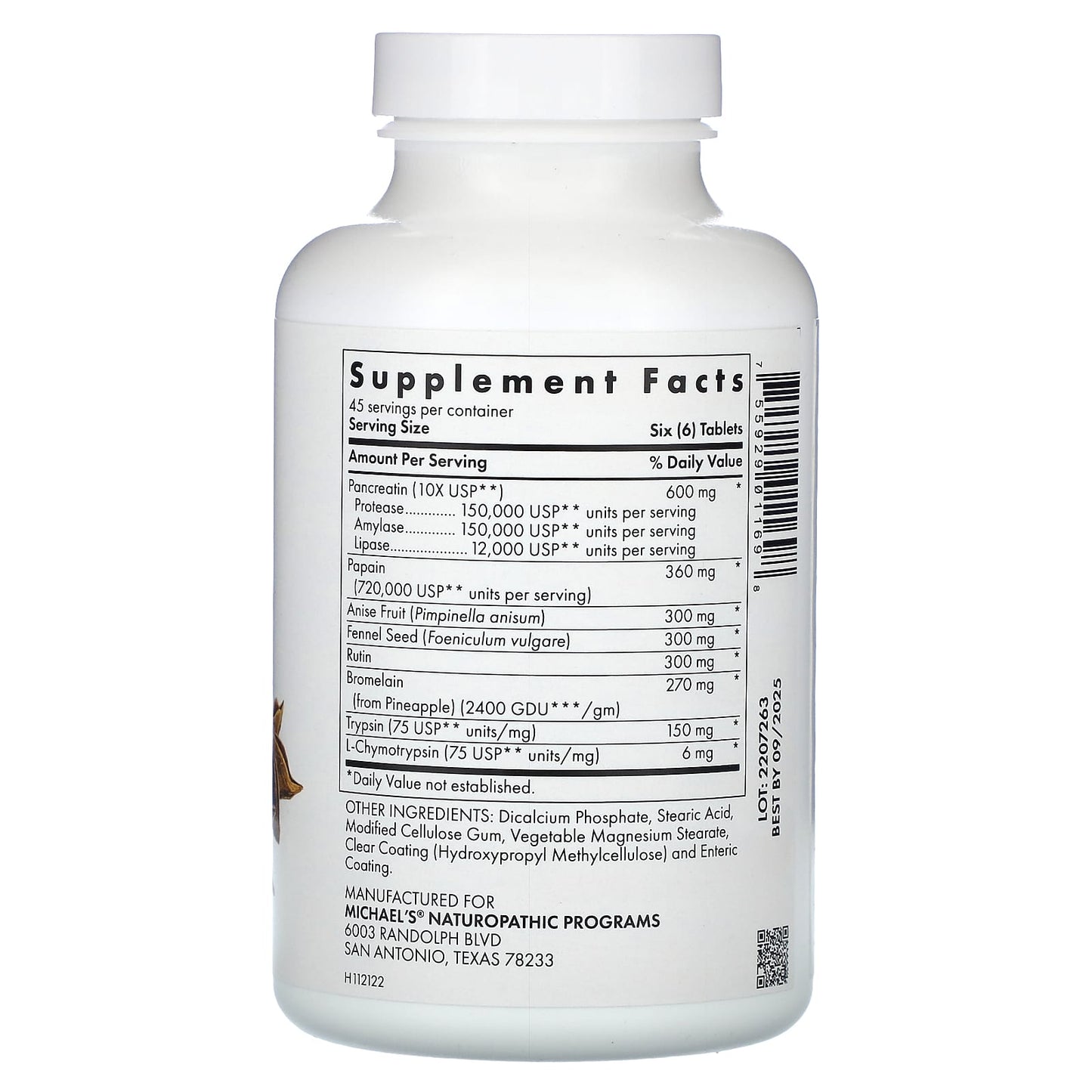 Michael's Health, Recovery Zymes, 270 Enteric-Coated pH Stable Tablets - Image 2