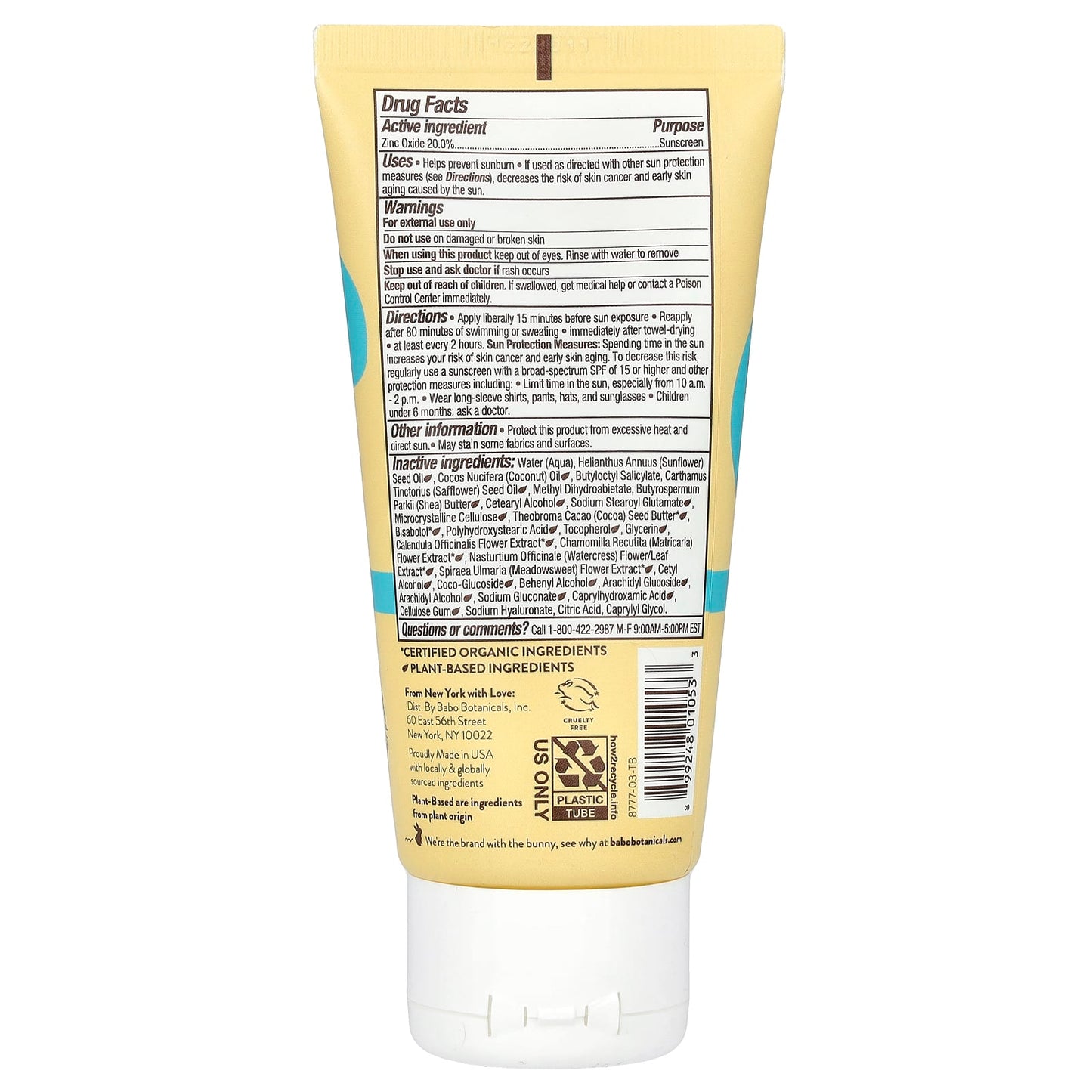 Babo Botanicals Super Shield Mineral Sunscreen Lotion - SPF 50, Fragrance Free - Image 2
