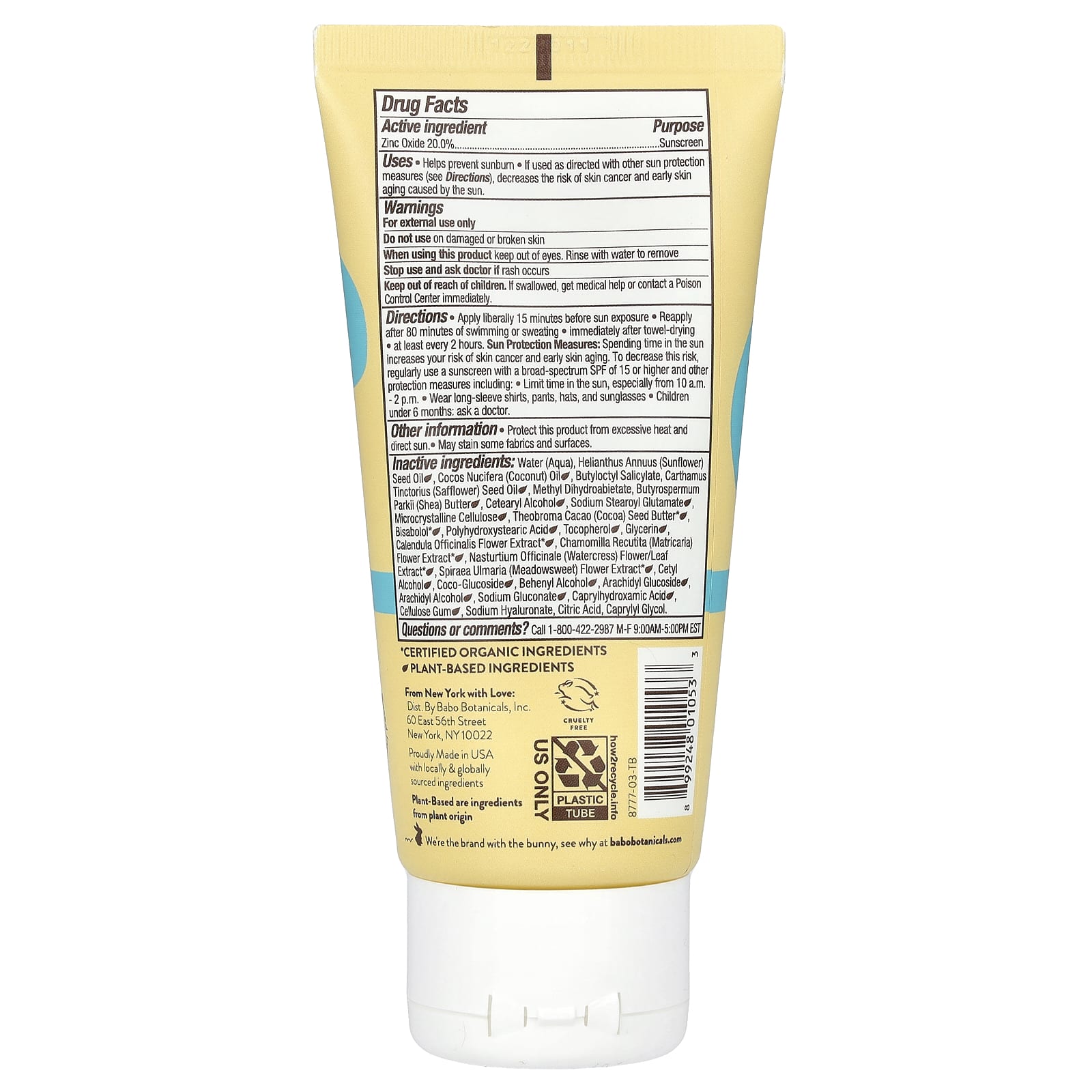 Babo Botanicals Super Shield Mineral Sunscreen Lotion - SPF 50, Fragrance Free - Image 2
