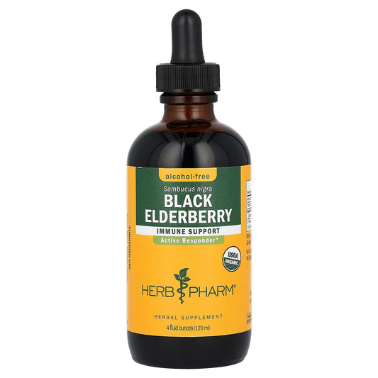 Herbal Immunity Support with Organic Black Elderberry by Herb Pharm (120ml) - Image 1