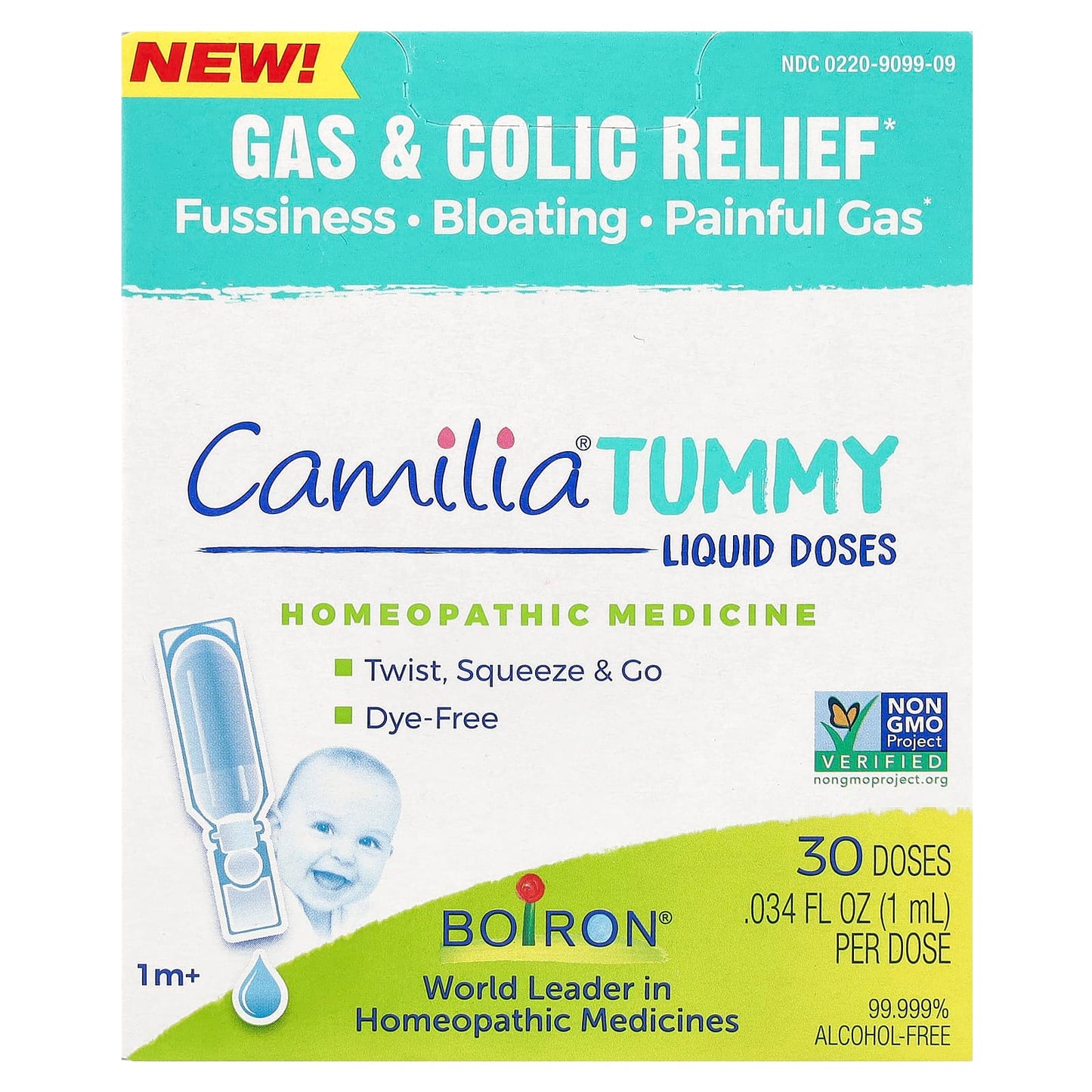 Relieve Gas and Colic Symptoms with Boiron Camilia Tummy Liquid Doses - Image 1