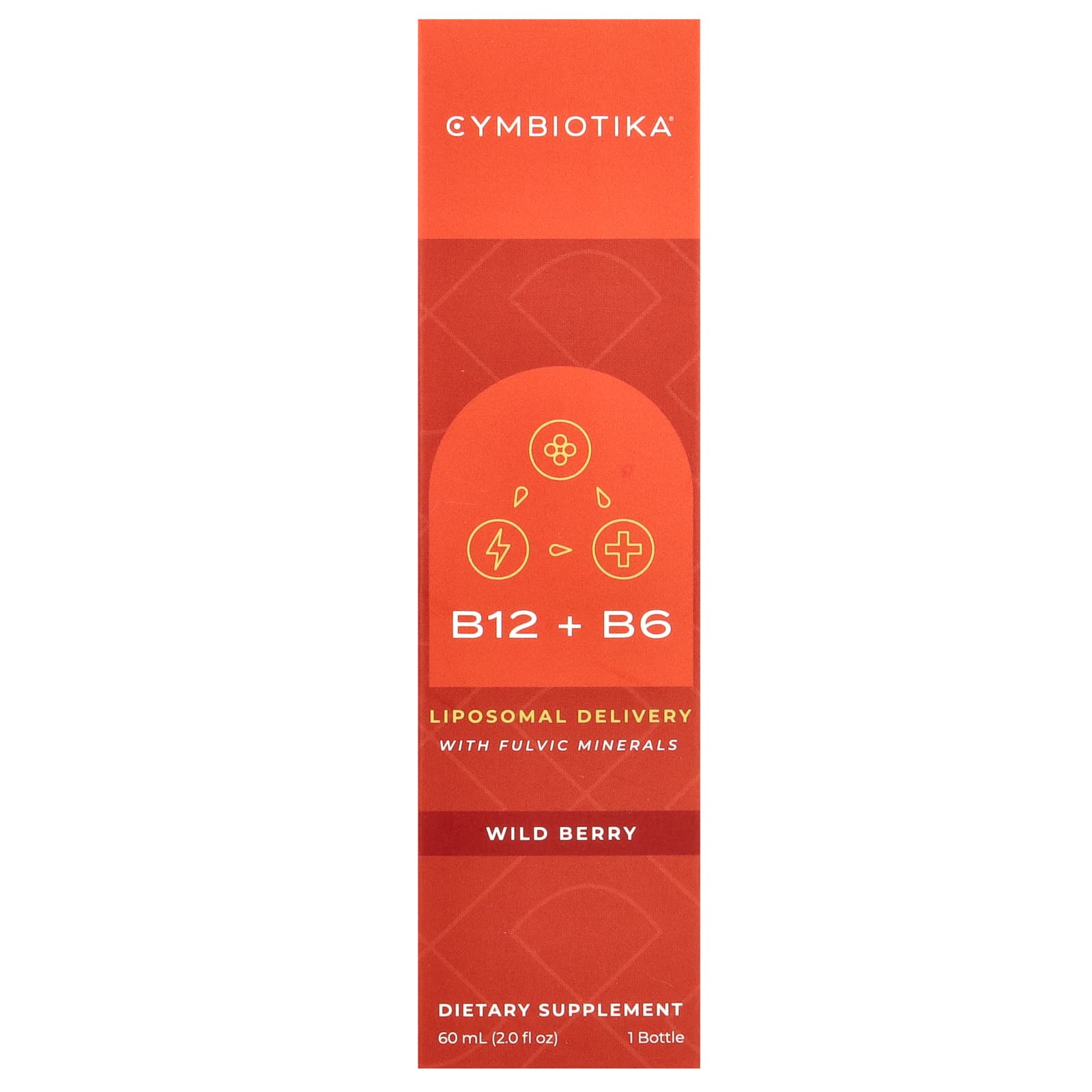 Liposomal B12 + B6 Supplement with Fulvic Minerals, Wild Berry, Gluten Free, Keto - Image 1