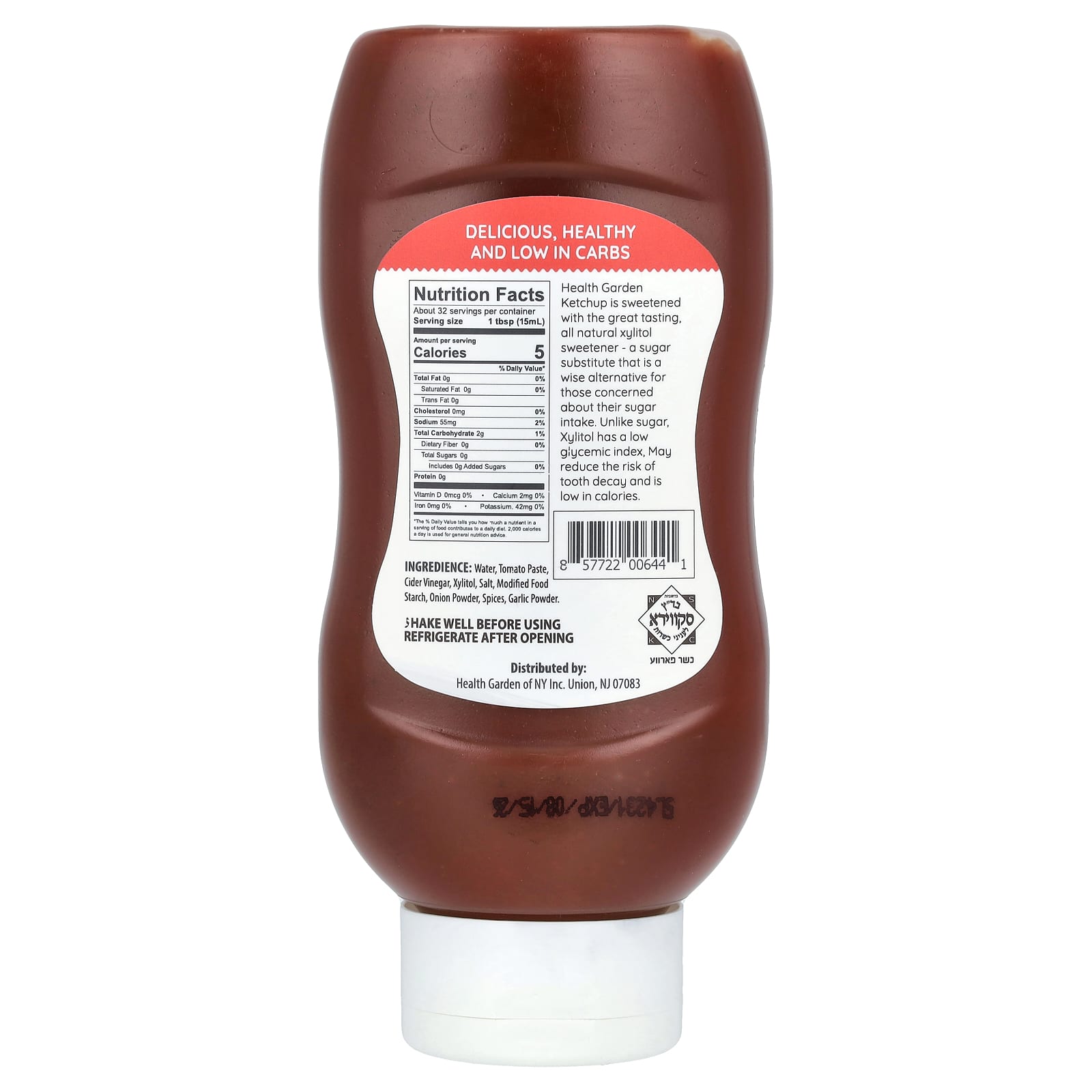 Health Garden Sugar Free Ketchup, 16 fl.oz, Keto Certified - Image 2