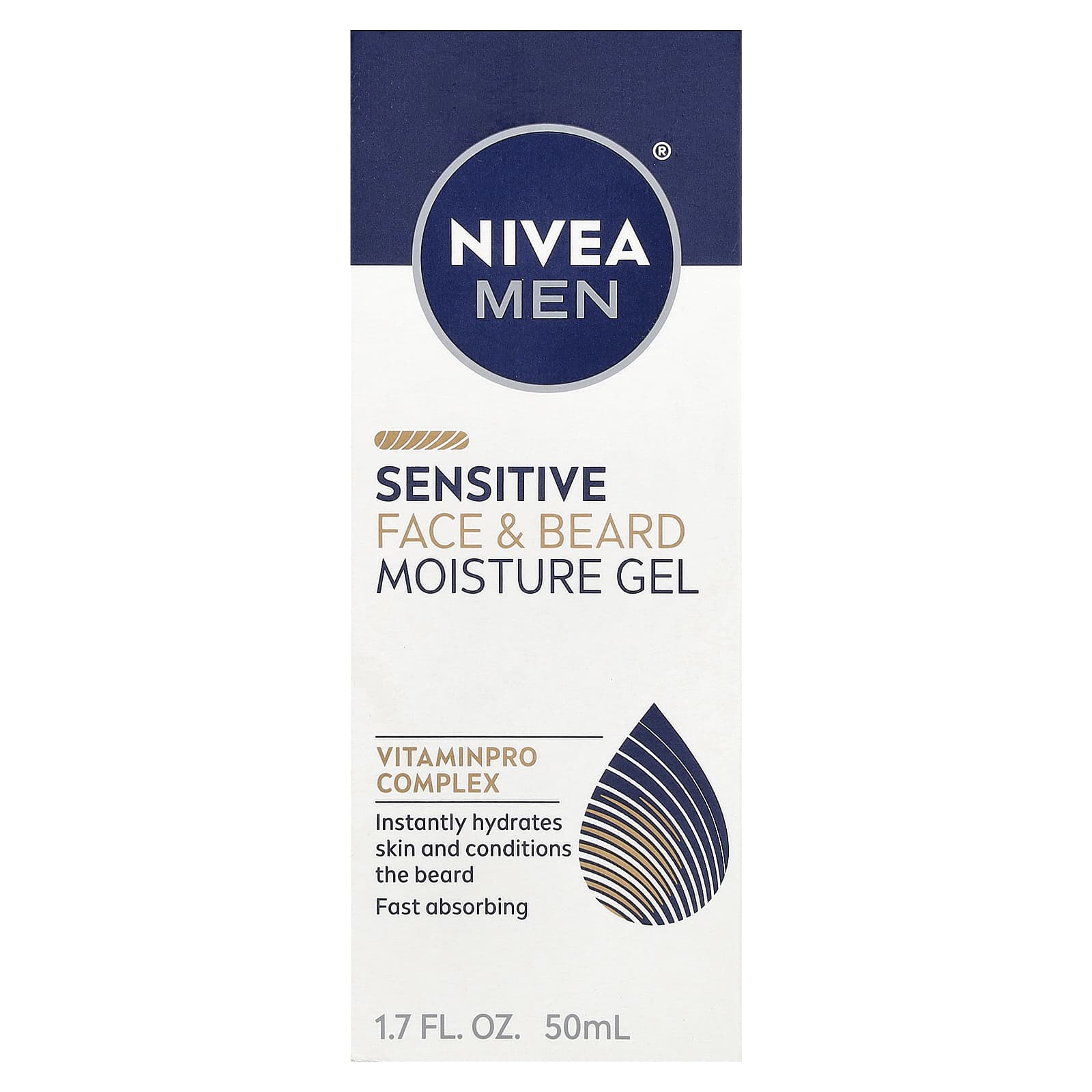 Nivea, Men, Sensitive Face & Beard Moisture Gel, 1.7 fl oz (50 ml) - Image 2