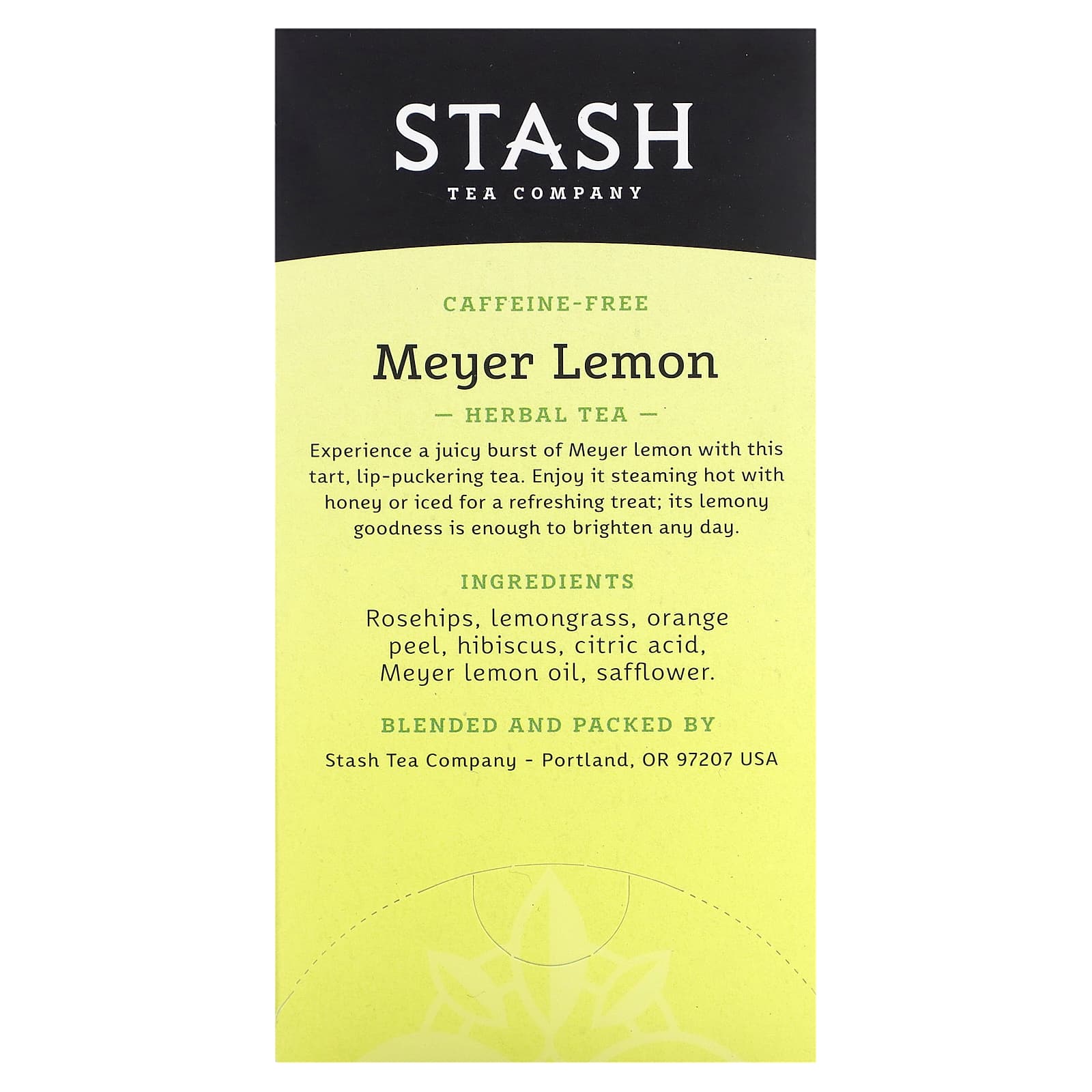 Stash Tea, Herbal Tea, Meyer Lemon, Caffeine-Free , 20 Tea Bags, 1.3 oz (38 g) - Image 2