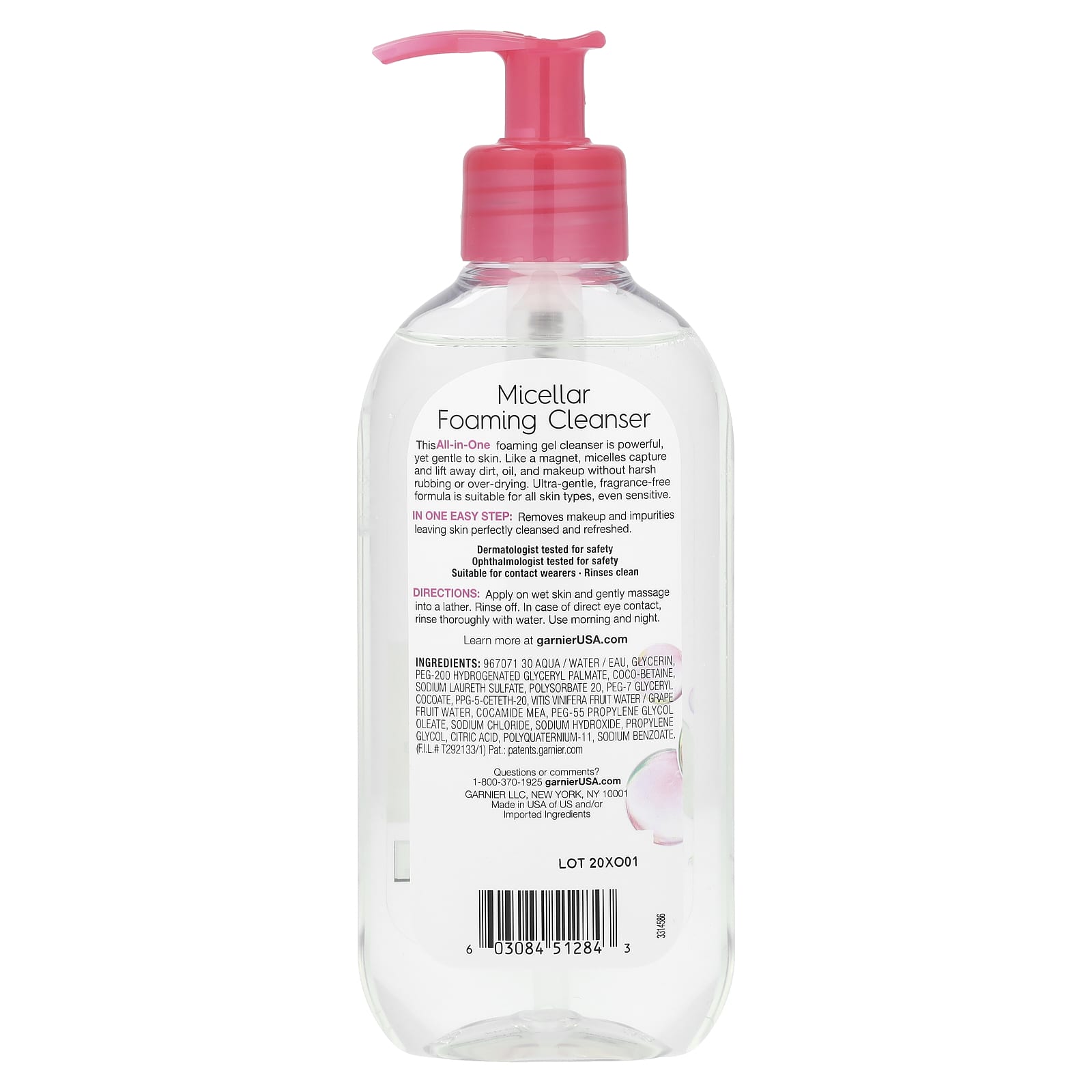 Garnier All-in-1 Micellar Foaming Gel Cleanser for All Skin Types - Image 2