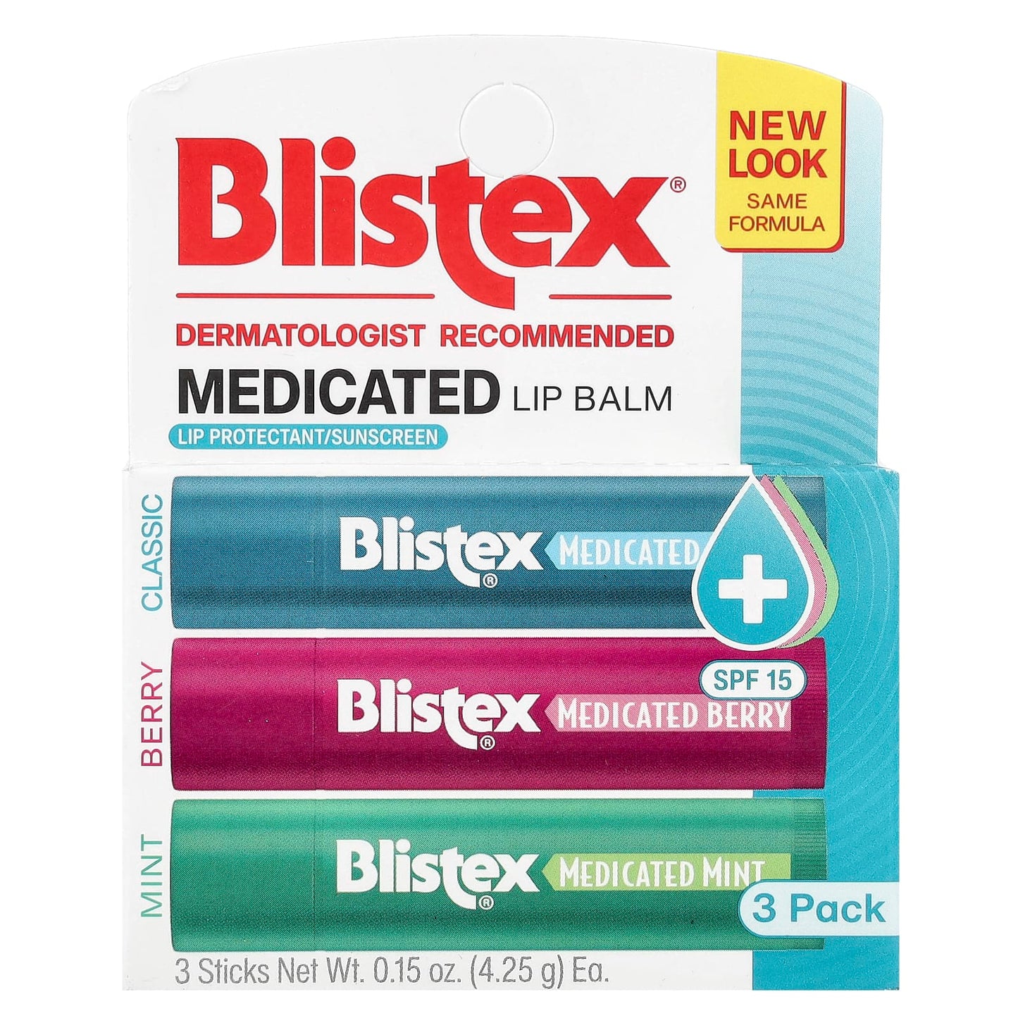 Protect & Moisturize with Blistex Medicated Lip Balm, SPF 15, 3-Pack - Image 2