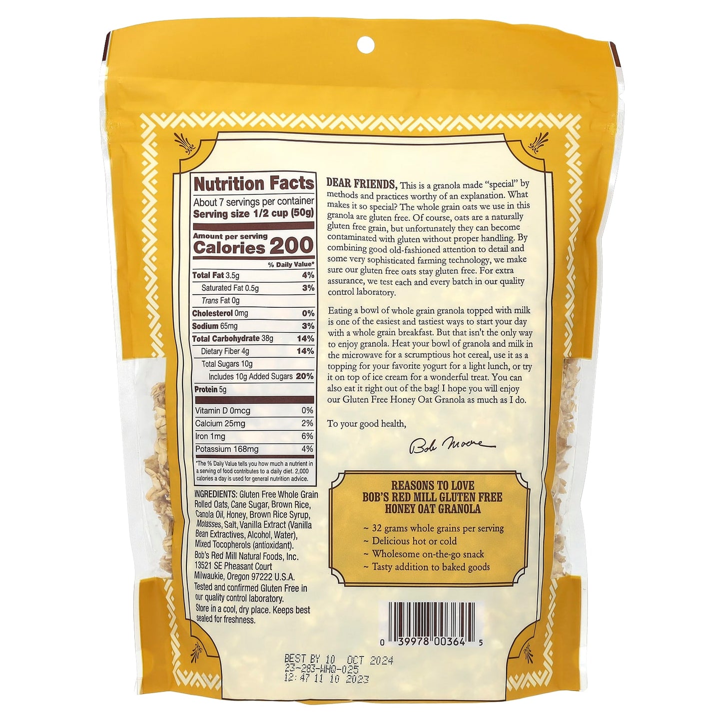 Gluten-Free Honey Oat Granola by Bob's Red Mill - 12 oz - Image 2