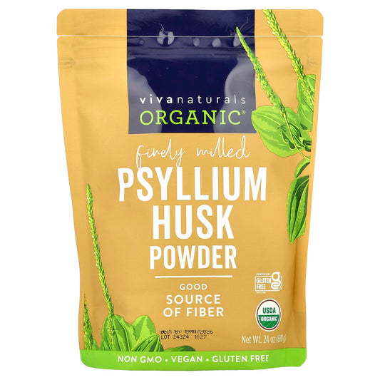 Viva Naturals, Organic Psyllium Husk Powder, 24 oz (680 g) - Image 1